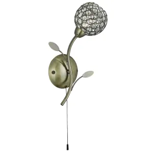 1571-1AB BELLIS II Wall Light ANTIQUE BRASS