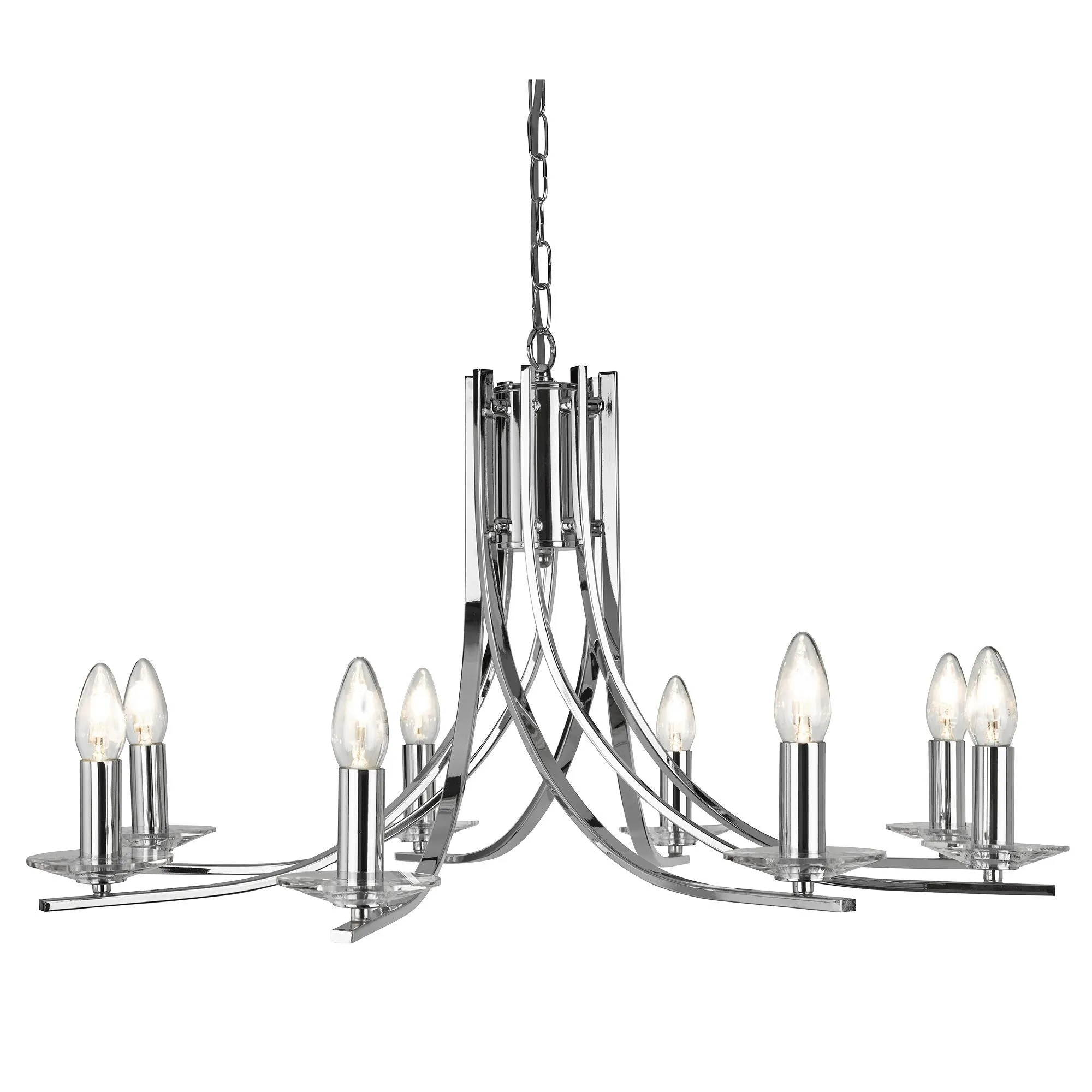 4168-8CC Ascona Chrome 8 Light Multi Arm Light