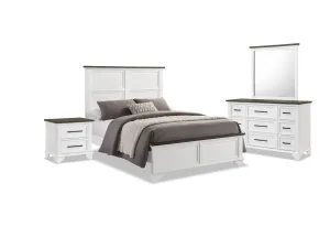 Abigail 6-Piece King Bedroom Package - White and Grey