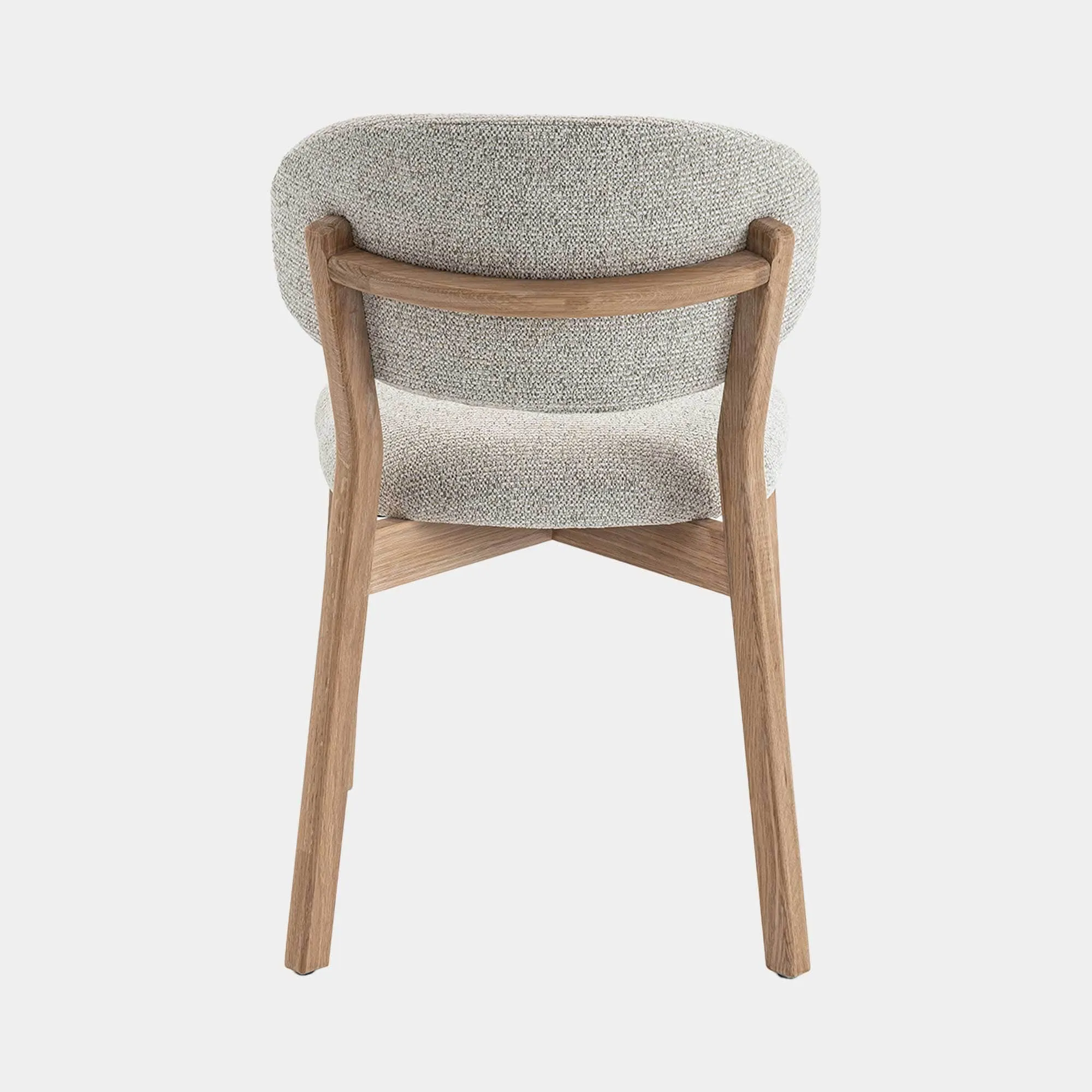 Albany - Dining Chair In Light Grey Fabric With Natural Oak Leg