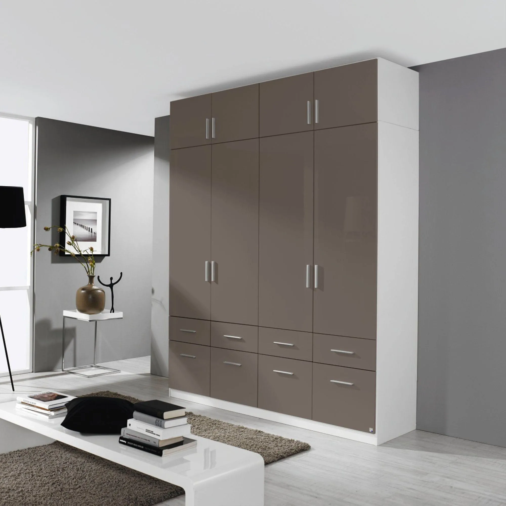 Amalfi - Mirrored Combi Wardrobe