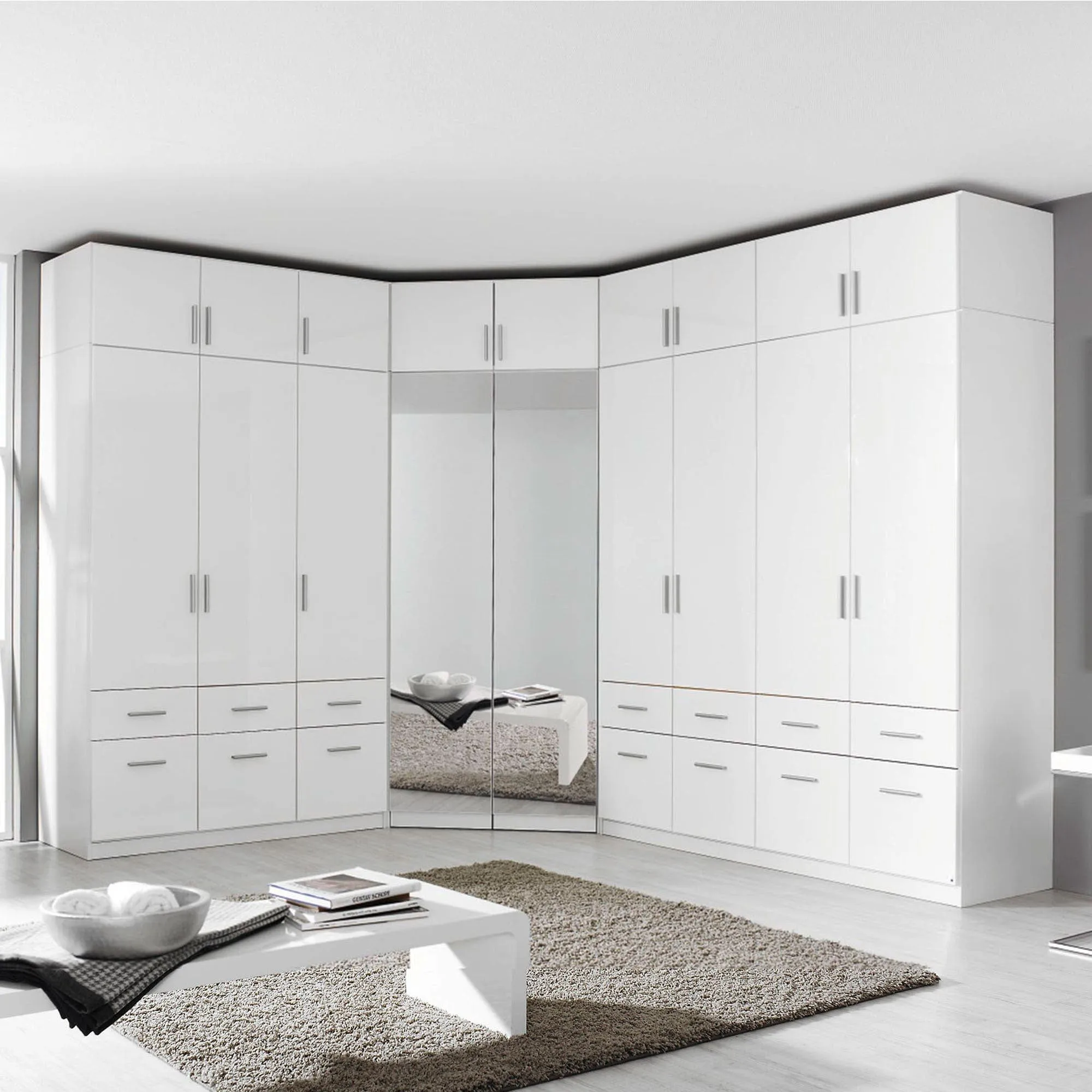 Amalfi - Mirrored Combi Wardrobe