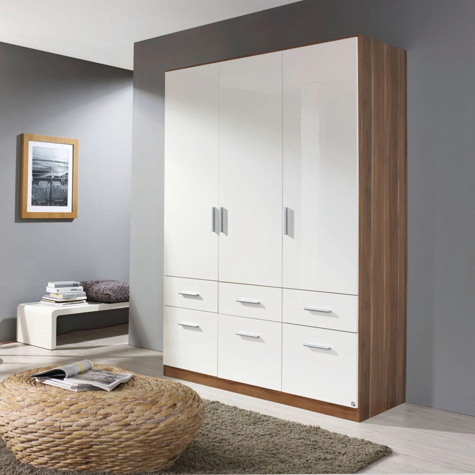 Amalfi - Mirrored Combi Wardrobe