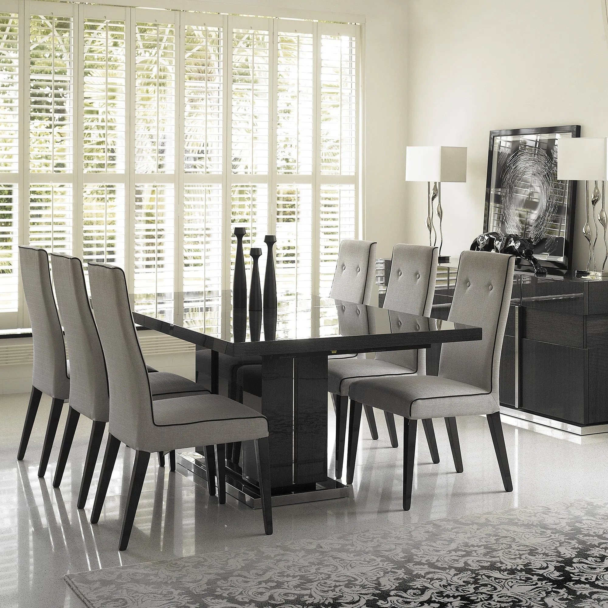 Antibes - Dining Chair In Grey Faux Leather