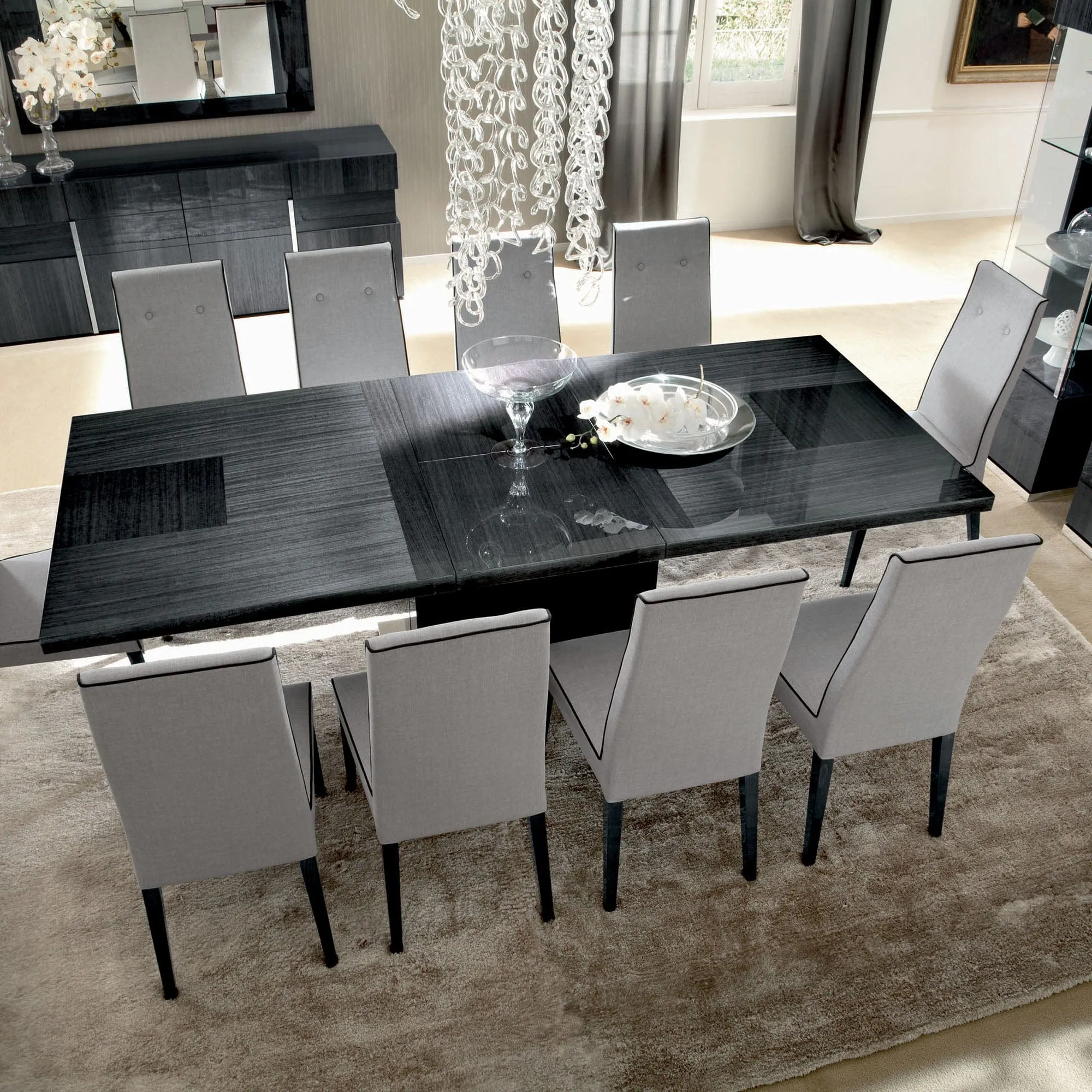 Antibes - Extending Dining Table In Grey Koto High Gloss