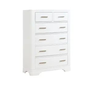 Arista 6-Drawer Chest - White