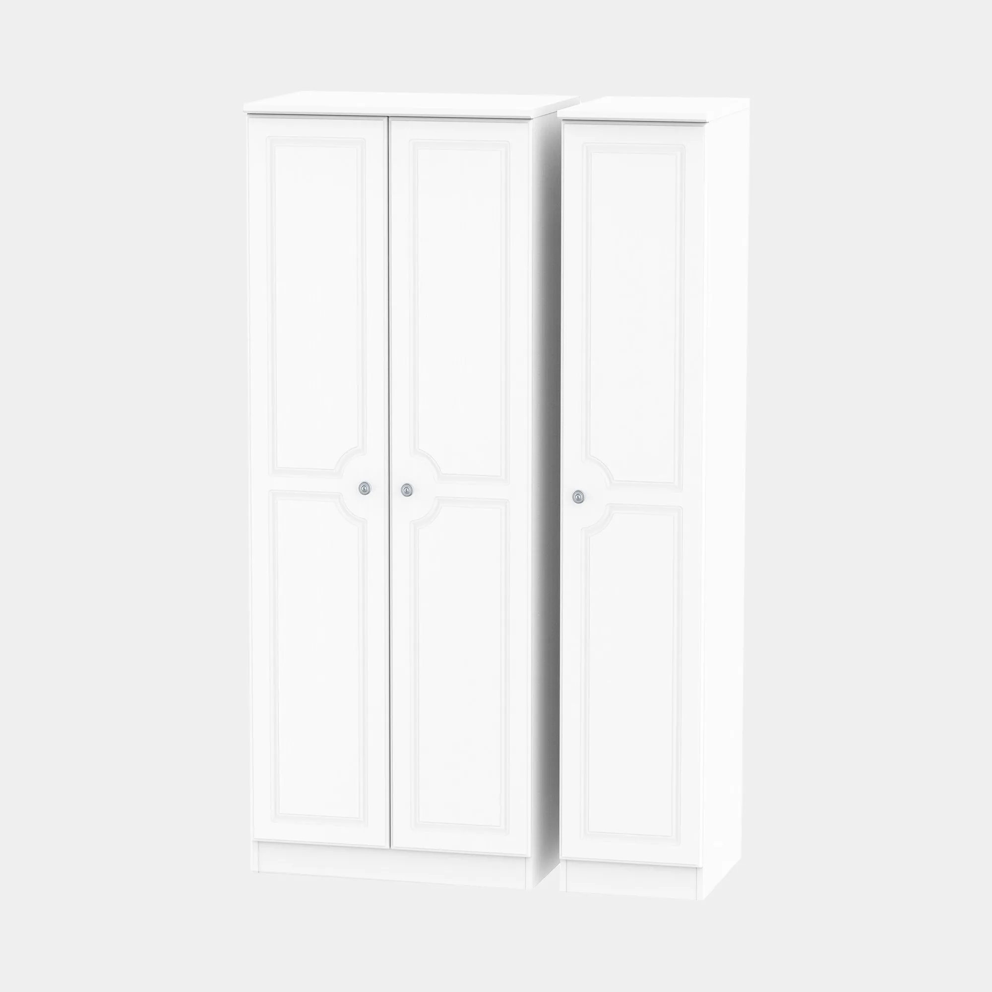 Ashford - Wardrobe In White Wood Grain Effect