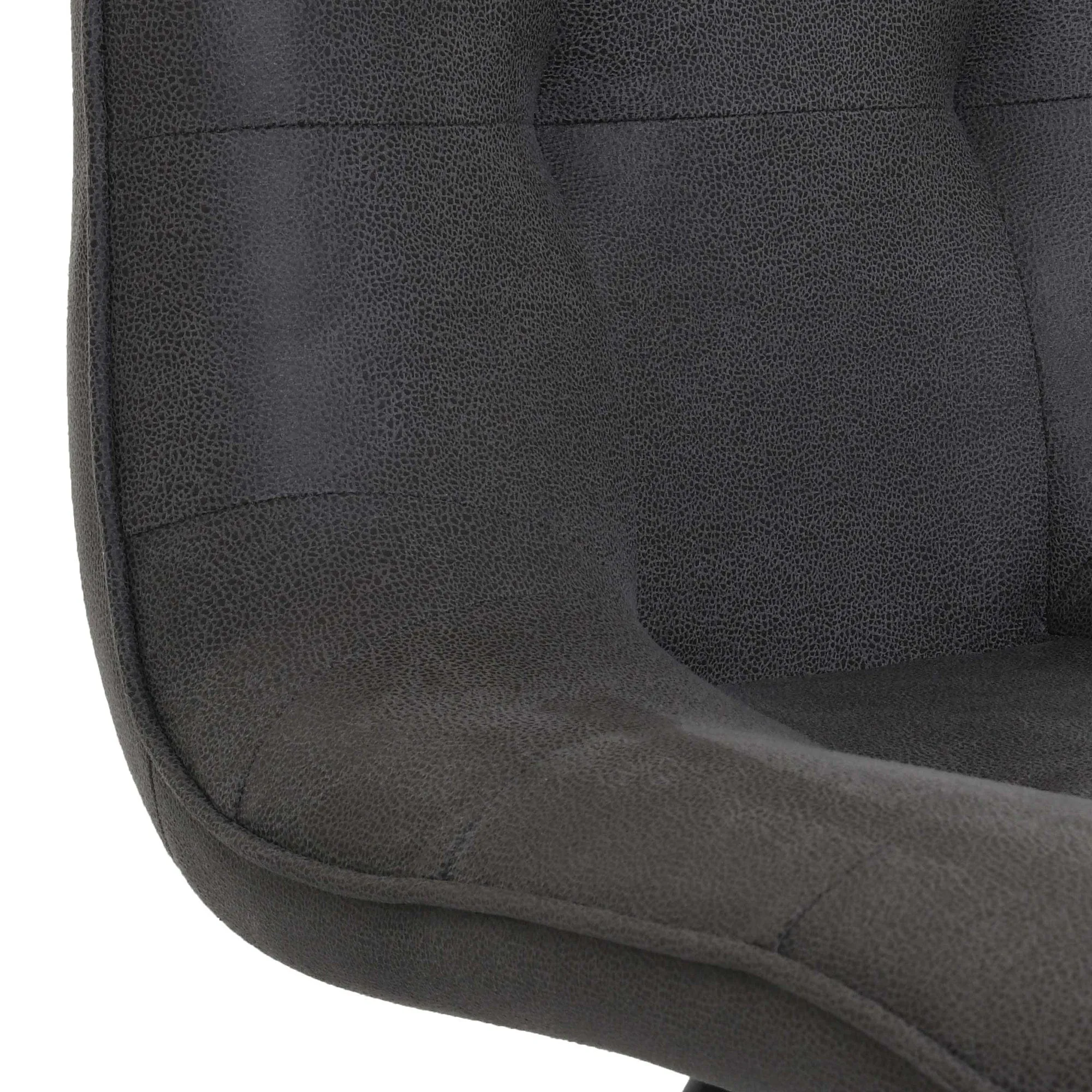 Aston - Dining Chair In Grey Fabric & Black Frame