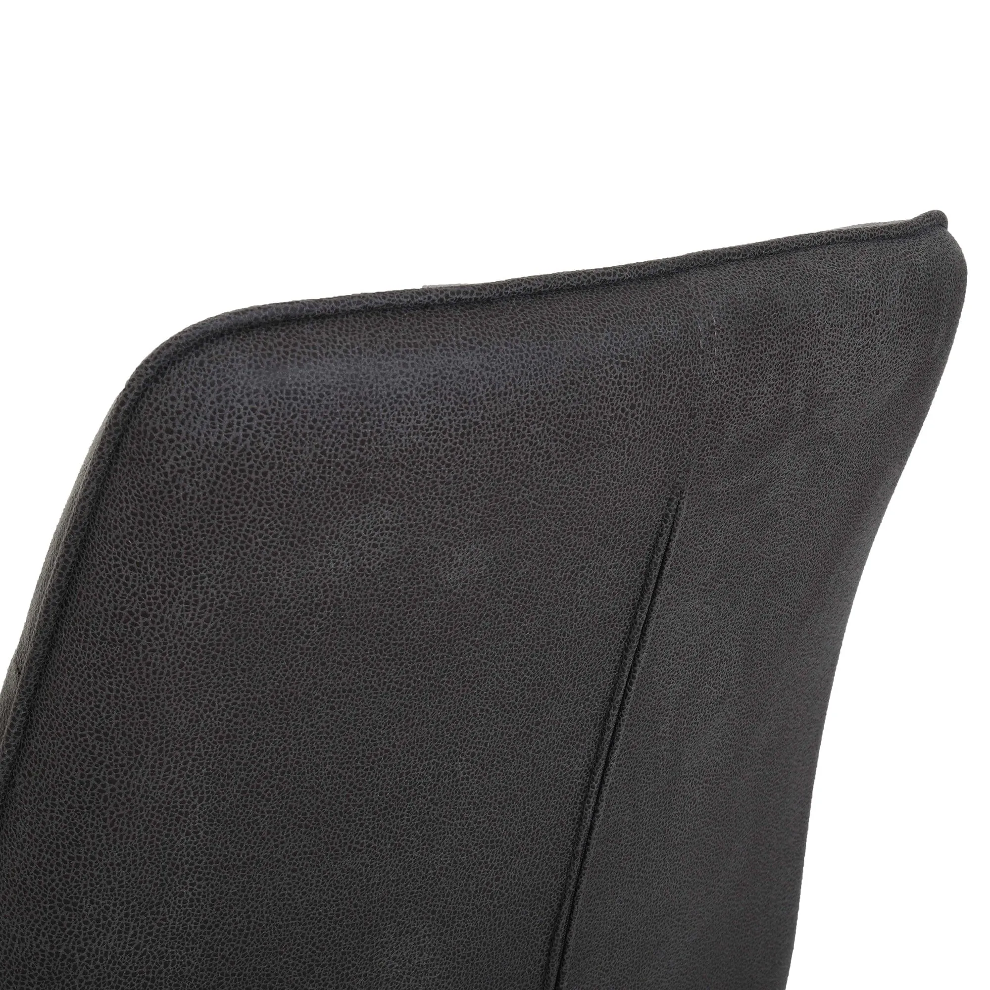 Aston - Dining Chair In Grey Fabric & Brushed Stainless Steel Frame