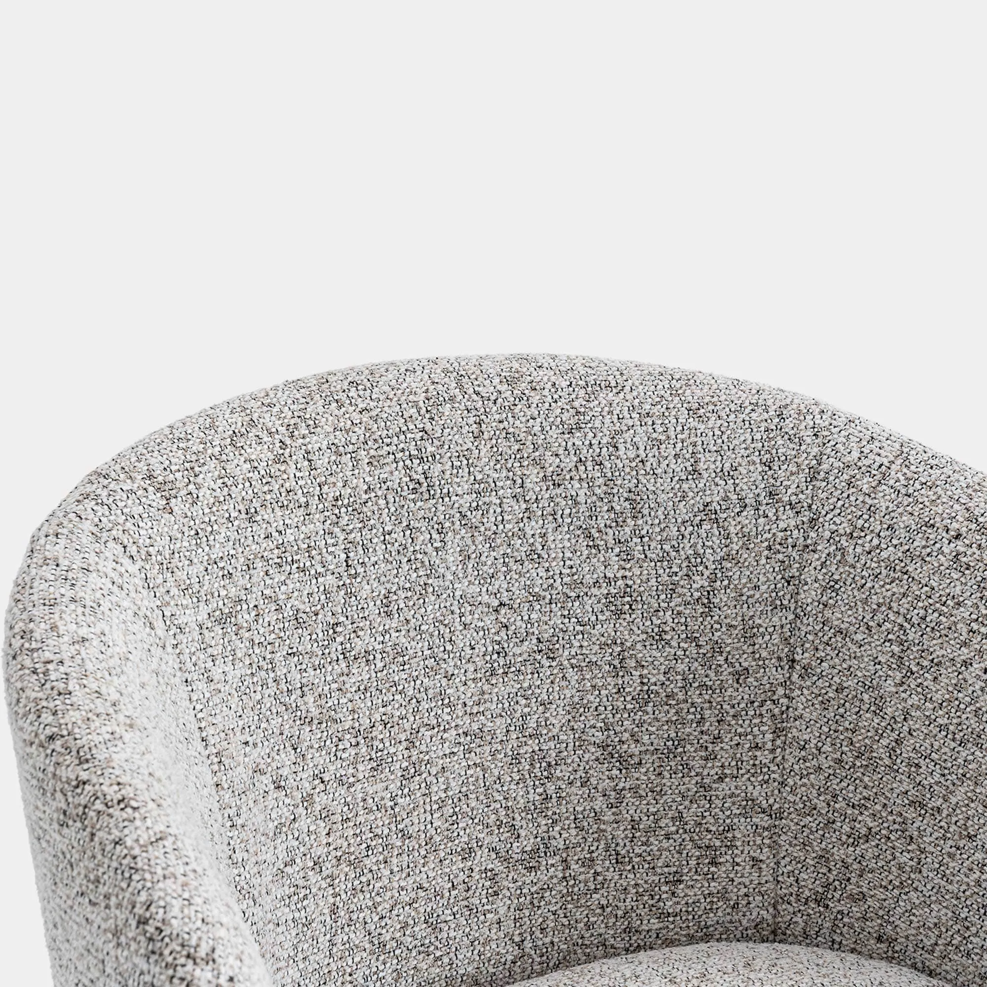 Augusta - Swivel Dining Chair In Grey Fabric With Natural Oak Leg