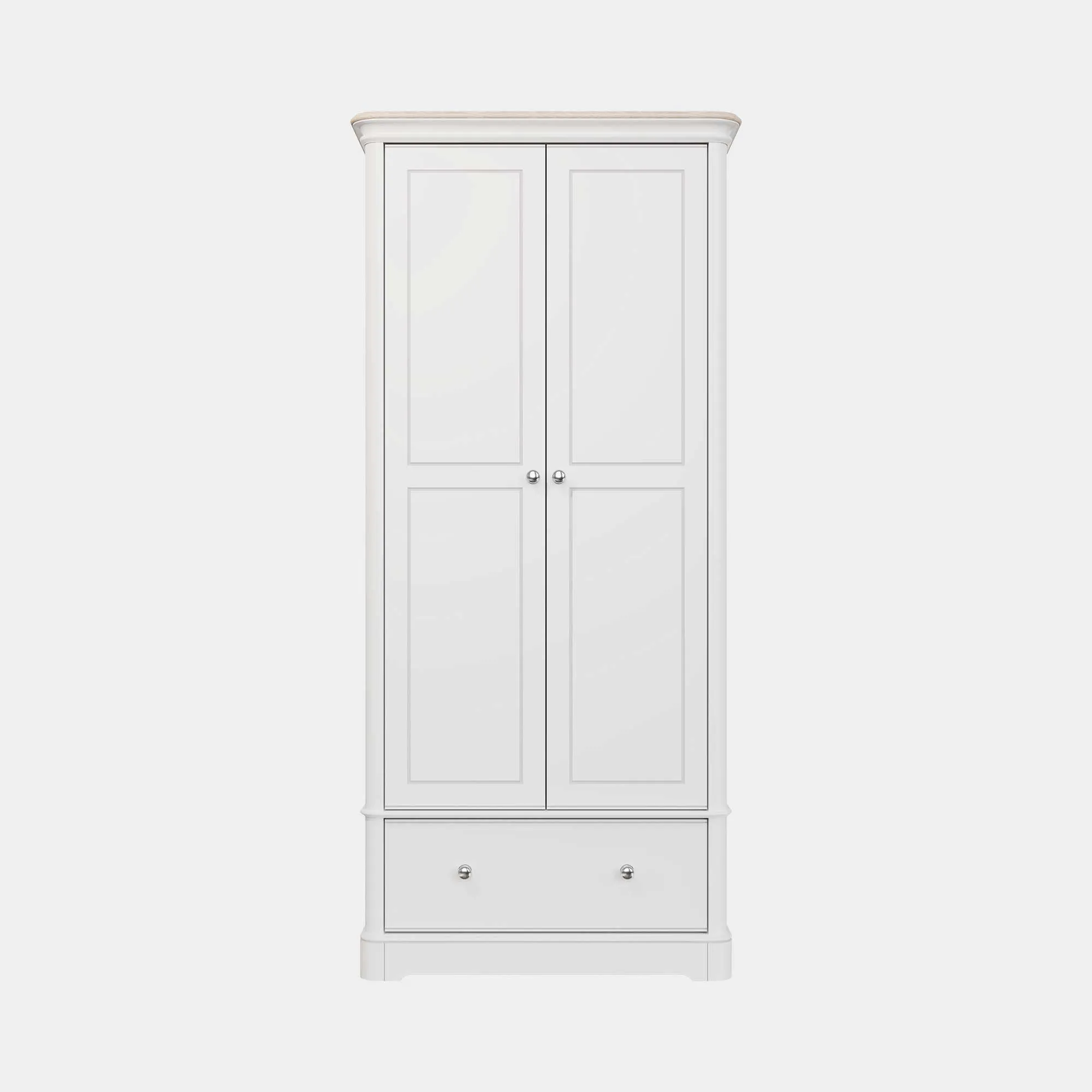 Aylesford - 2 Door/1 Drawer Wardrobe With Solid Oak Top