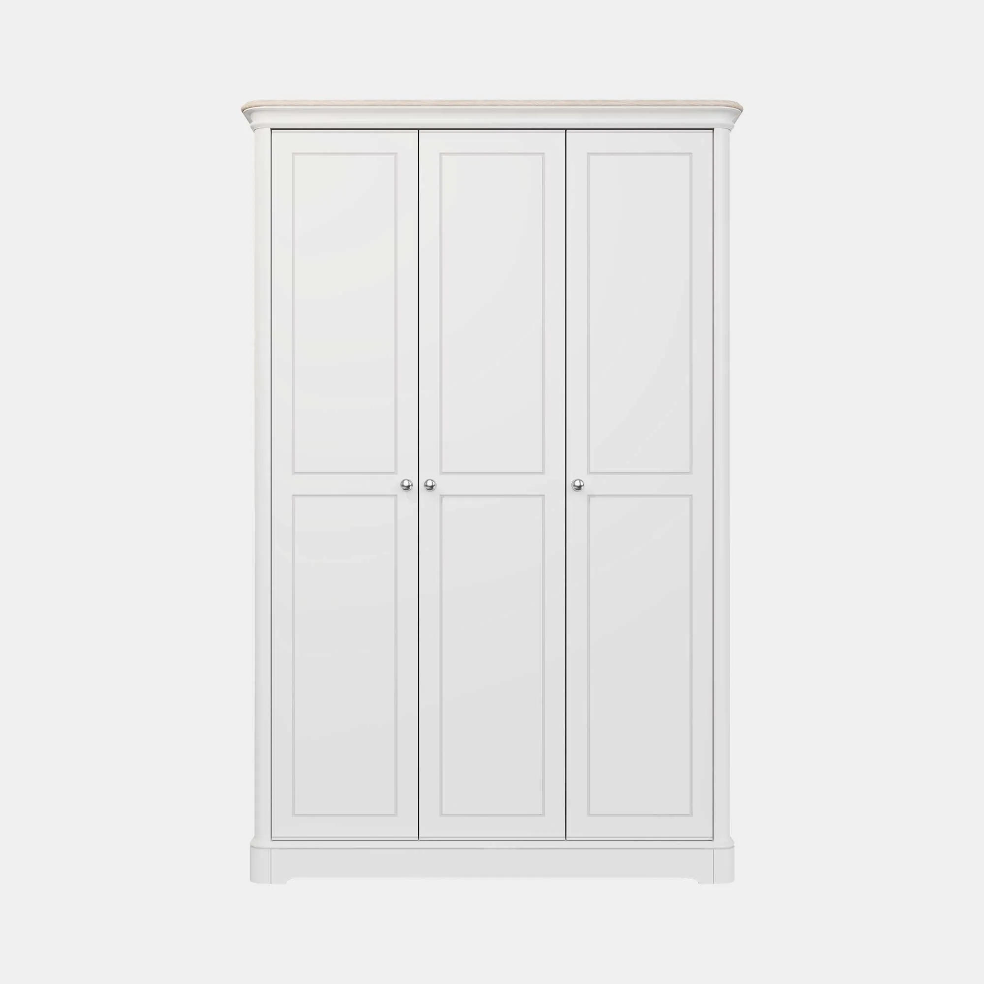 Aylesford - Full Hanging 3 Door Wardobee With Solid Oak Top