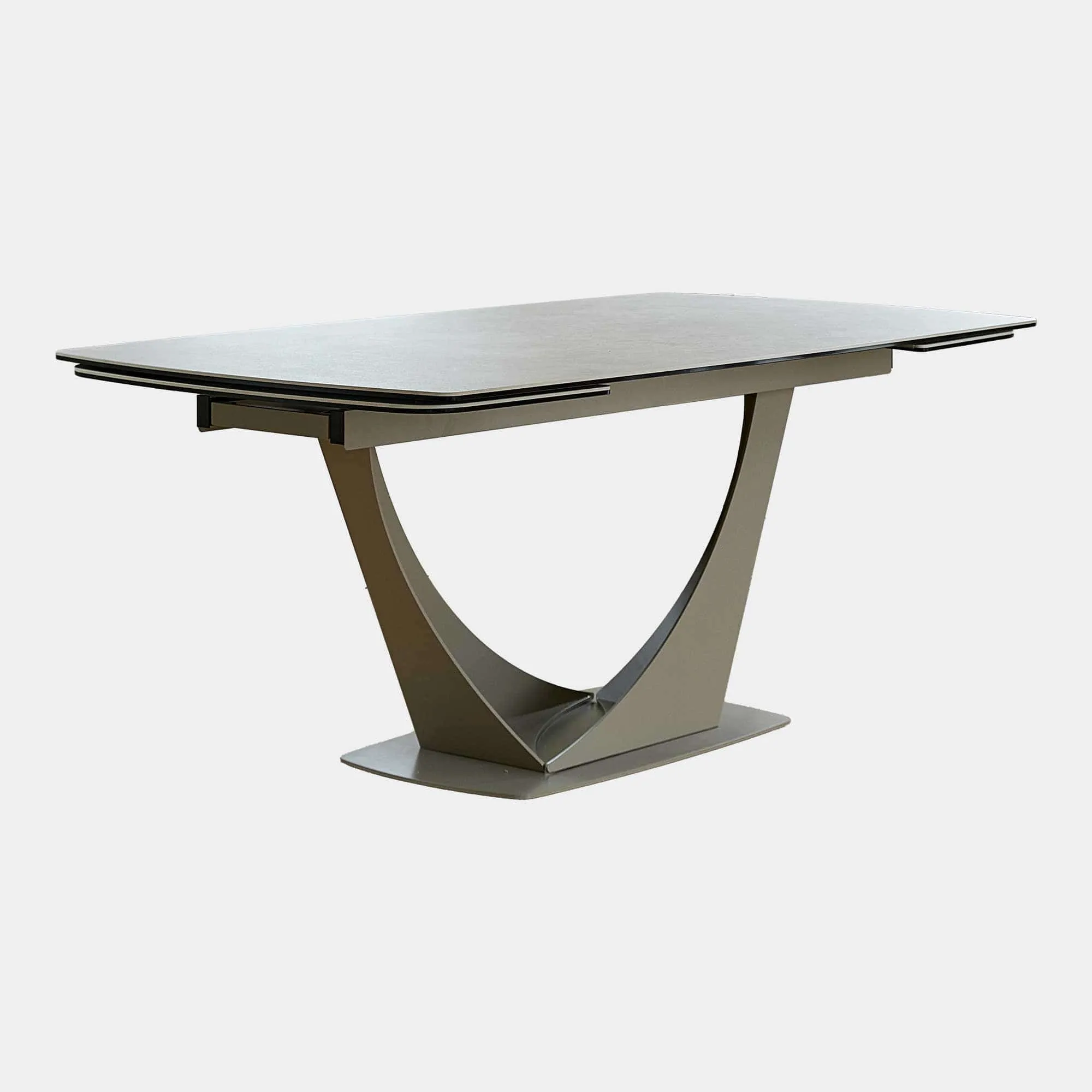 Bari - 180cm Extending Dining Table With Beige Ceramic Top