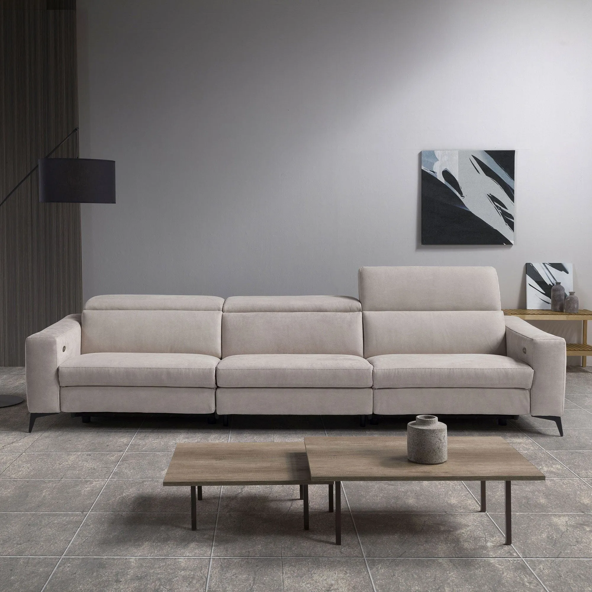Barletta - Maxi 3 Seat Power Recliner Sofa In Fabric