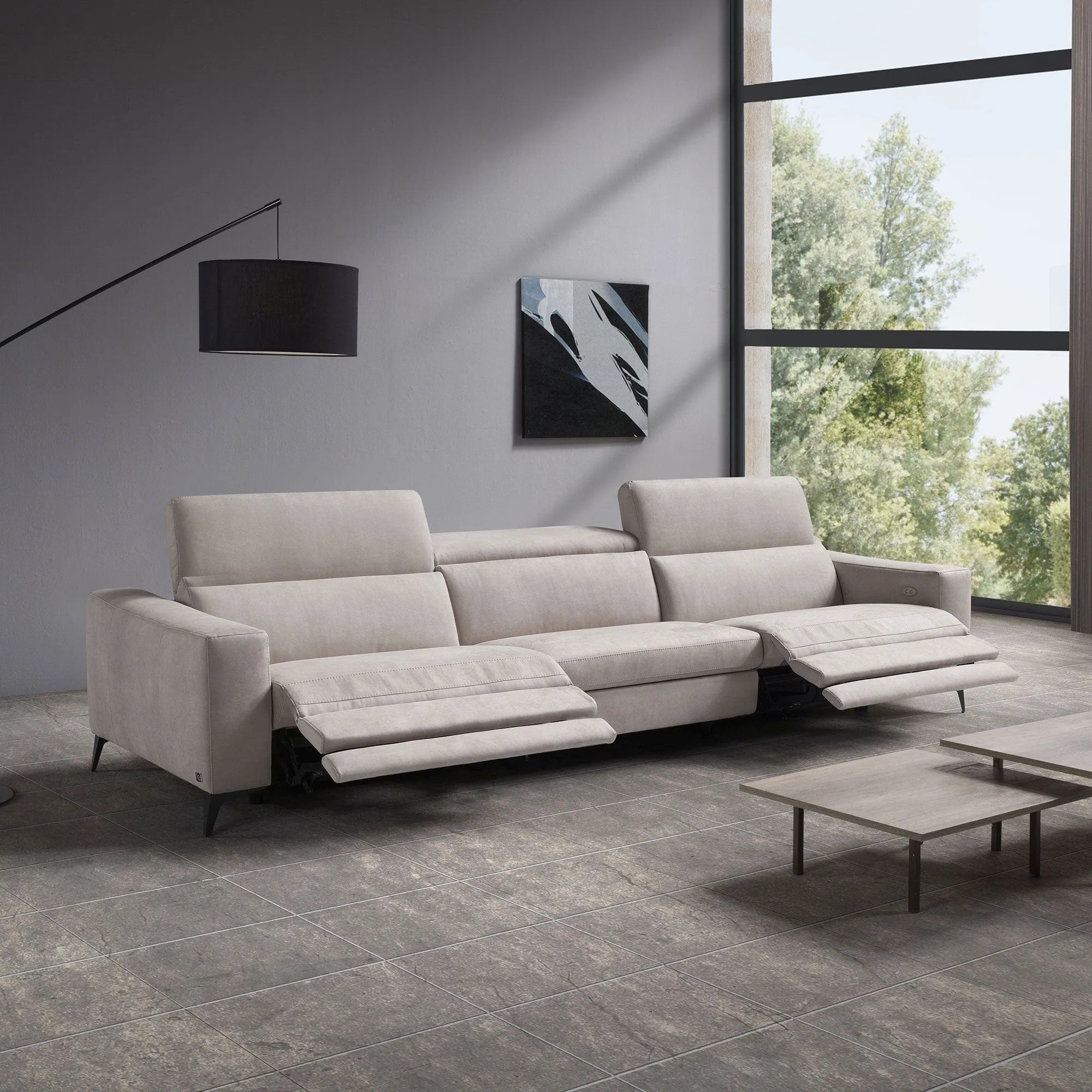 Barletta - Maxi 3 Seat Power Recliner Sofa In Fabric