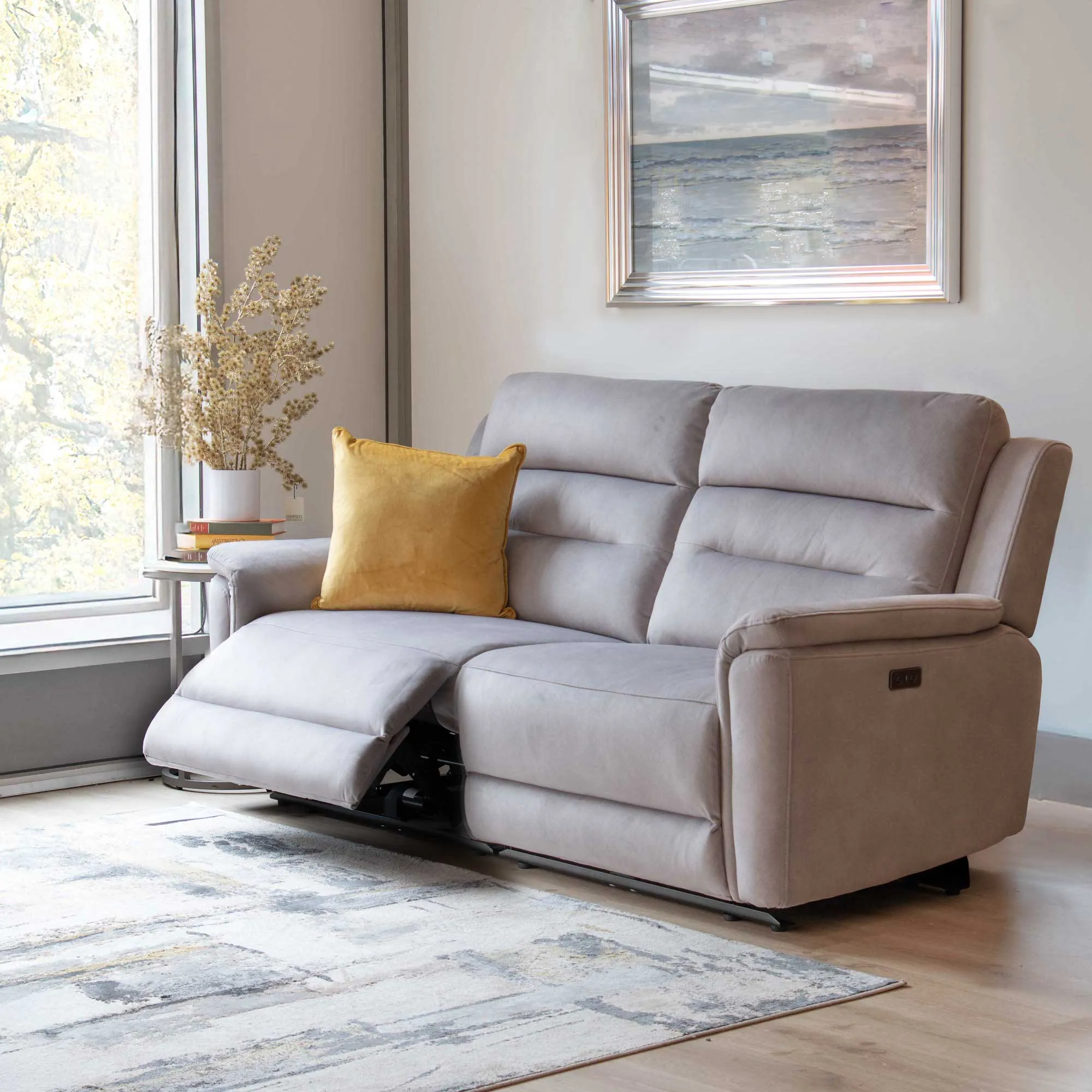 Bergamo - 3 Seat Power Recliner Sofa In  Fabric