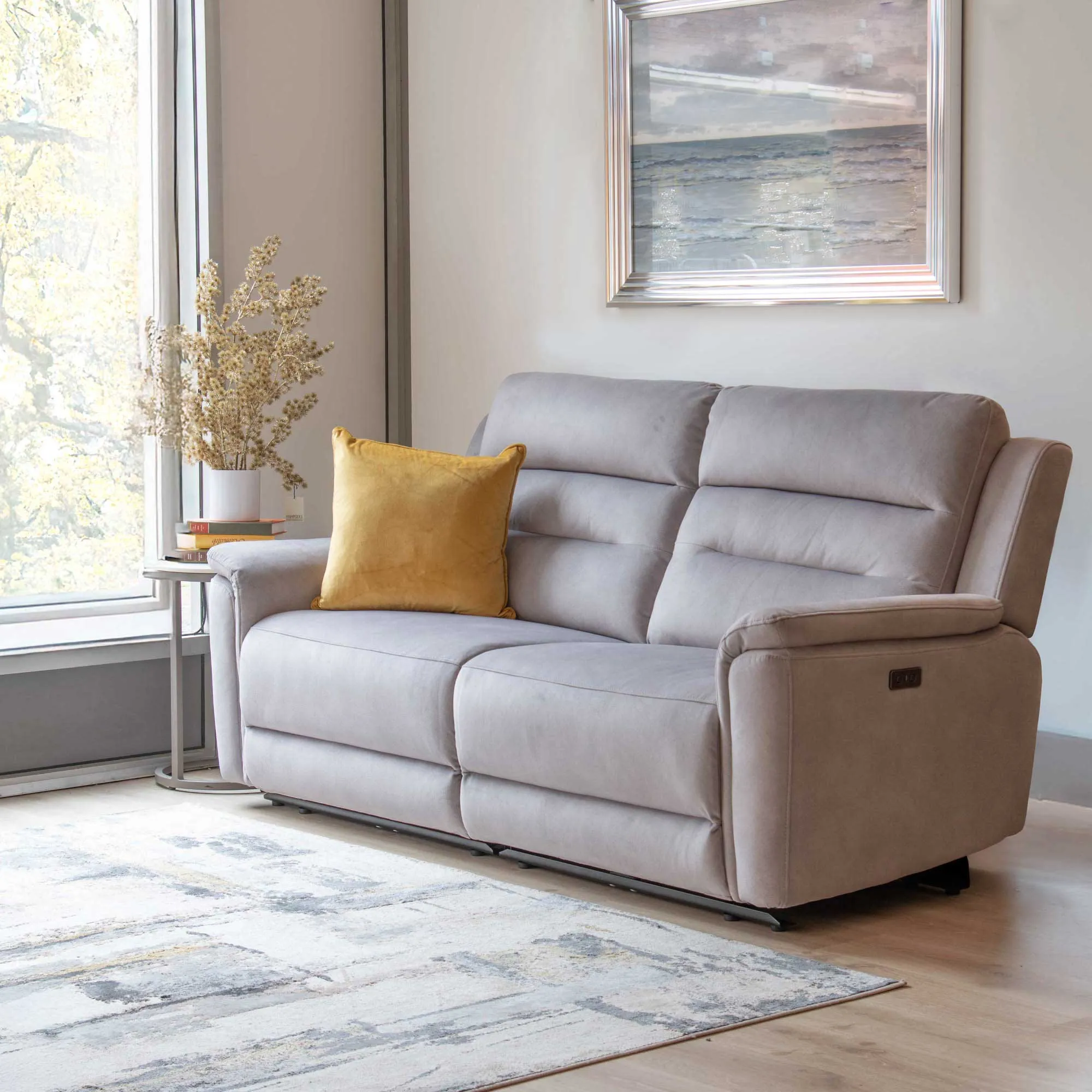 Bergamo - 3 Seat Power Recliner Sofa In  Fabric