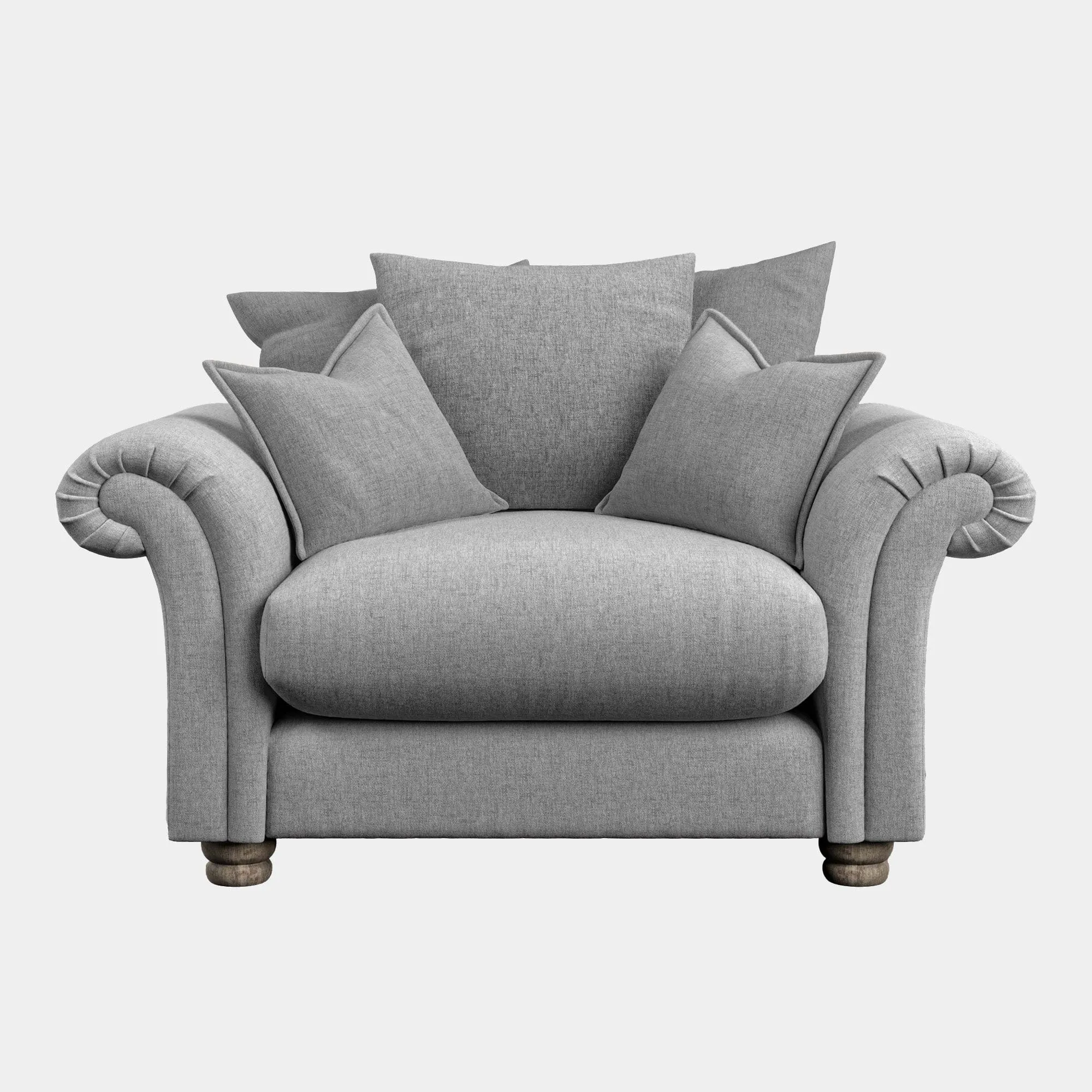 Beverley Hills - Pillow Back Cuddler In Fabric