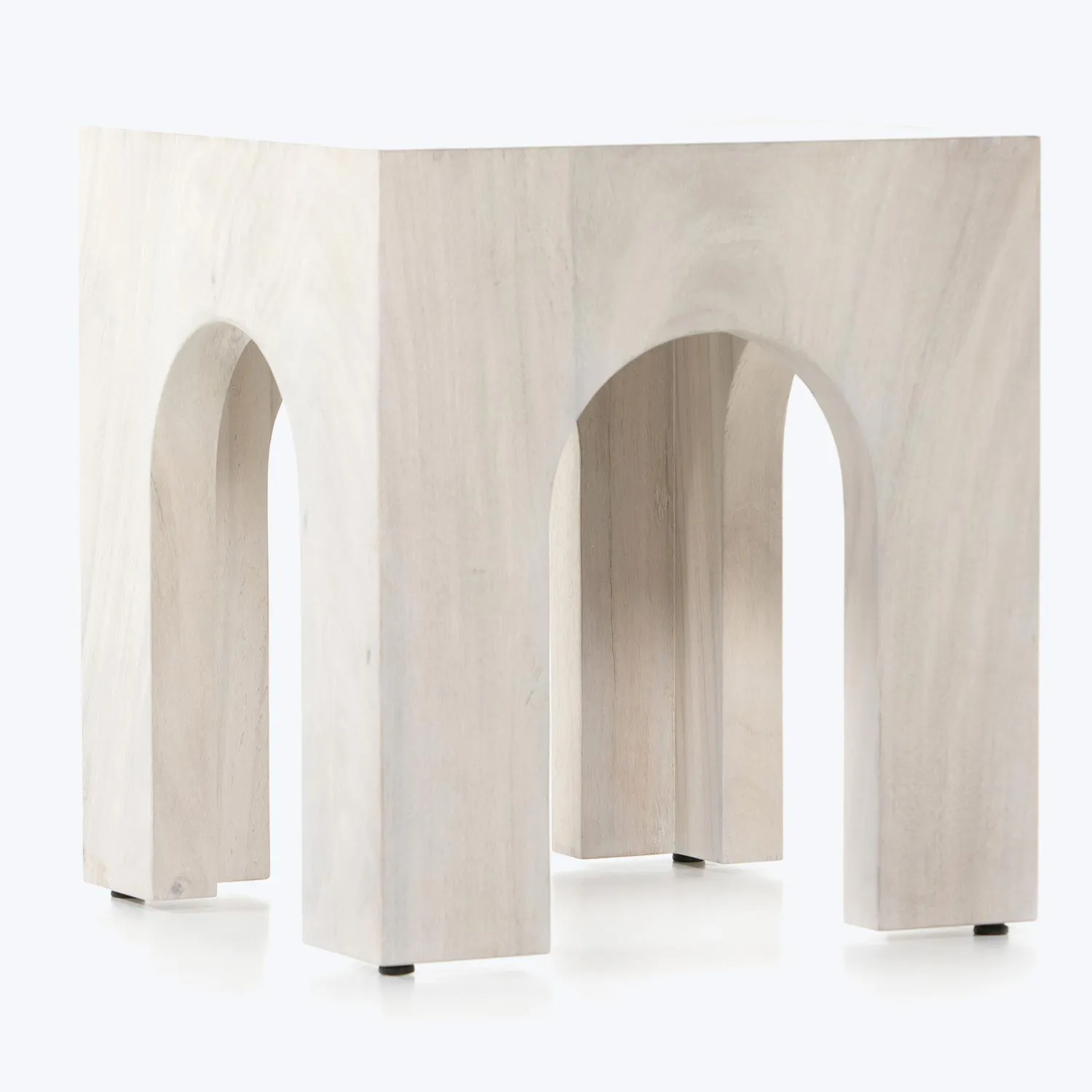Bleached Wood End Table