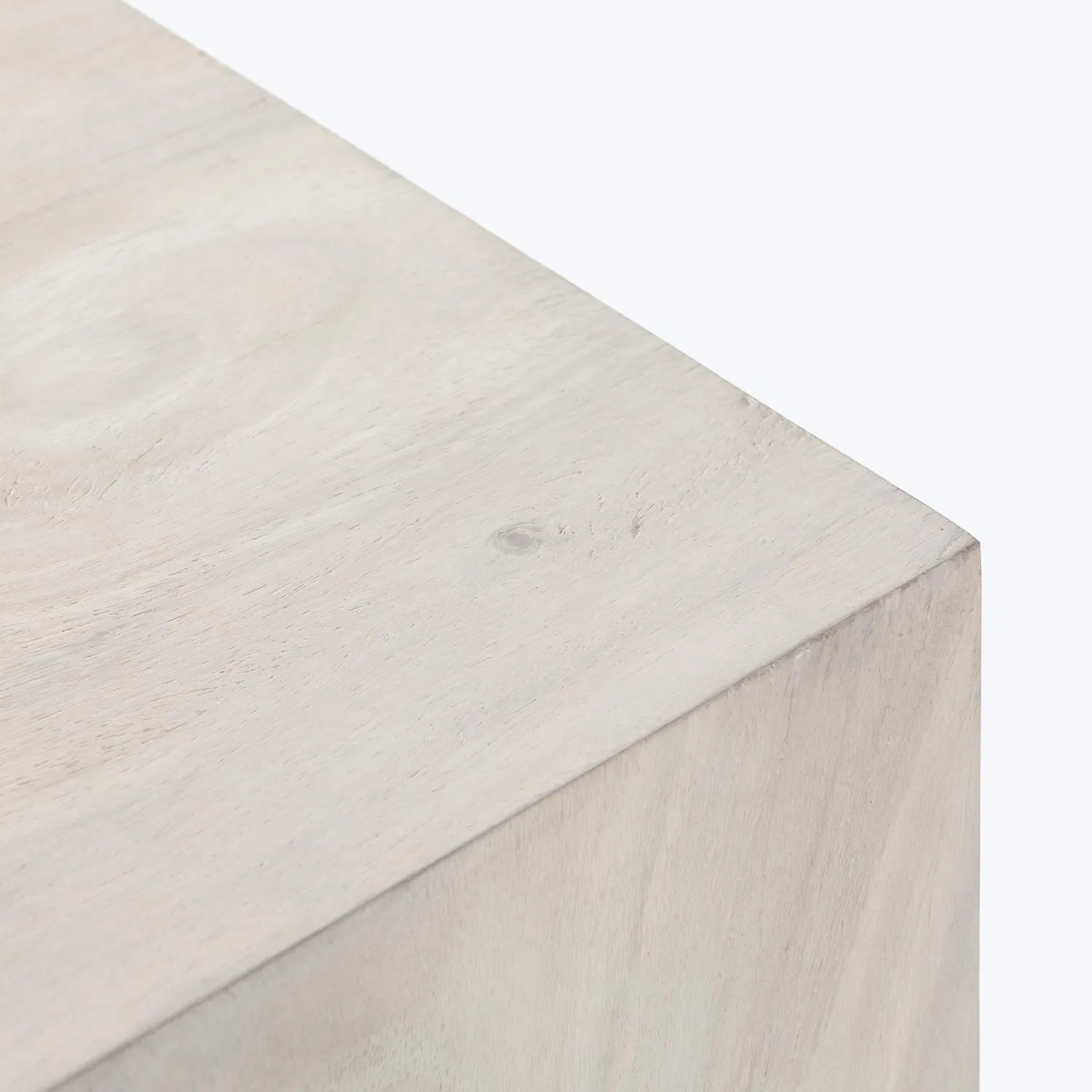 Bleached Wood End Table
