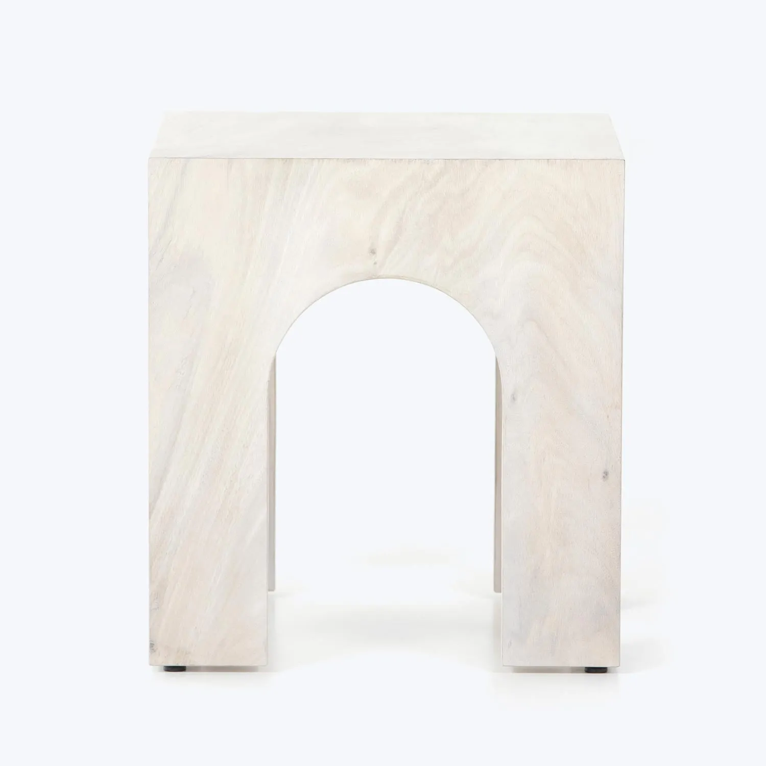 Bleached Wood End Table