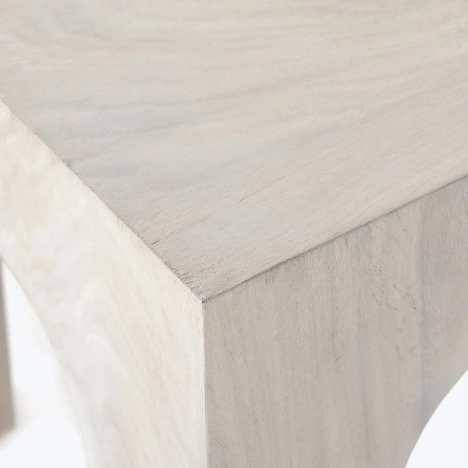 Bleached Wood End Table