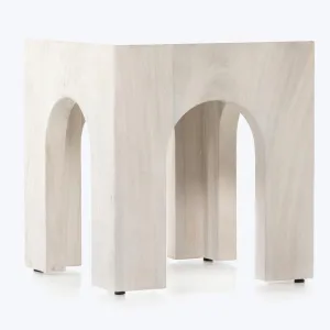 Bleached Wood End Table