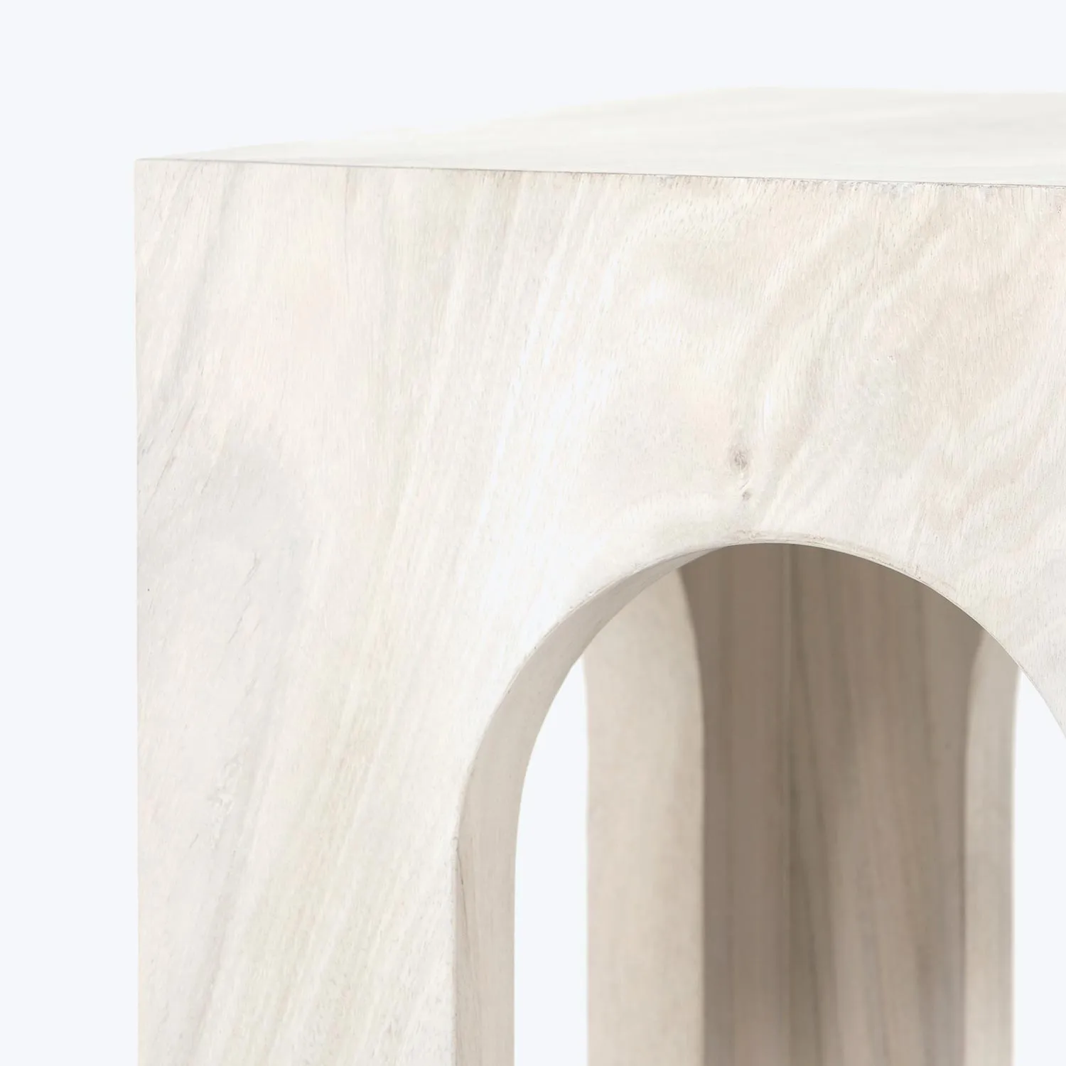 Bleached Wood End Table