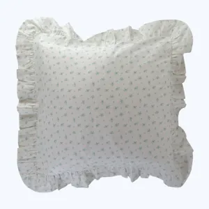 Blossom Floral Linen Ruffle Sham Pair