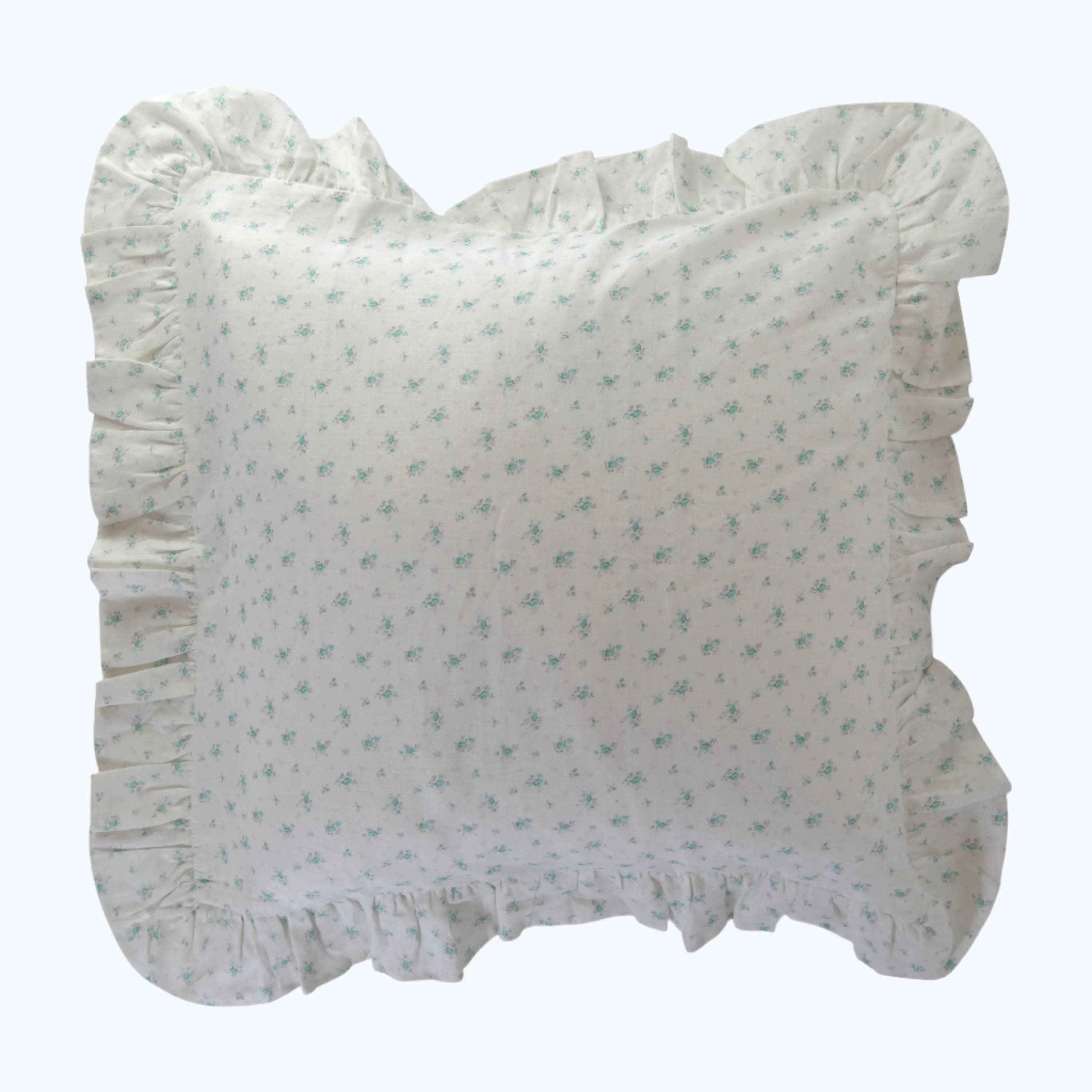 Blossom Floral Linen Ruffle Sham Pair