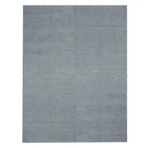 Blue Modern Wool Rug - 9'1" x 11'10"