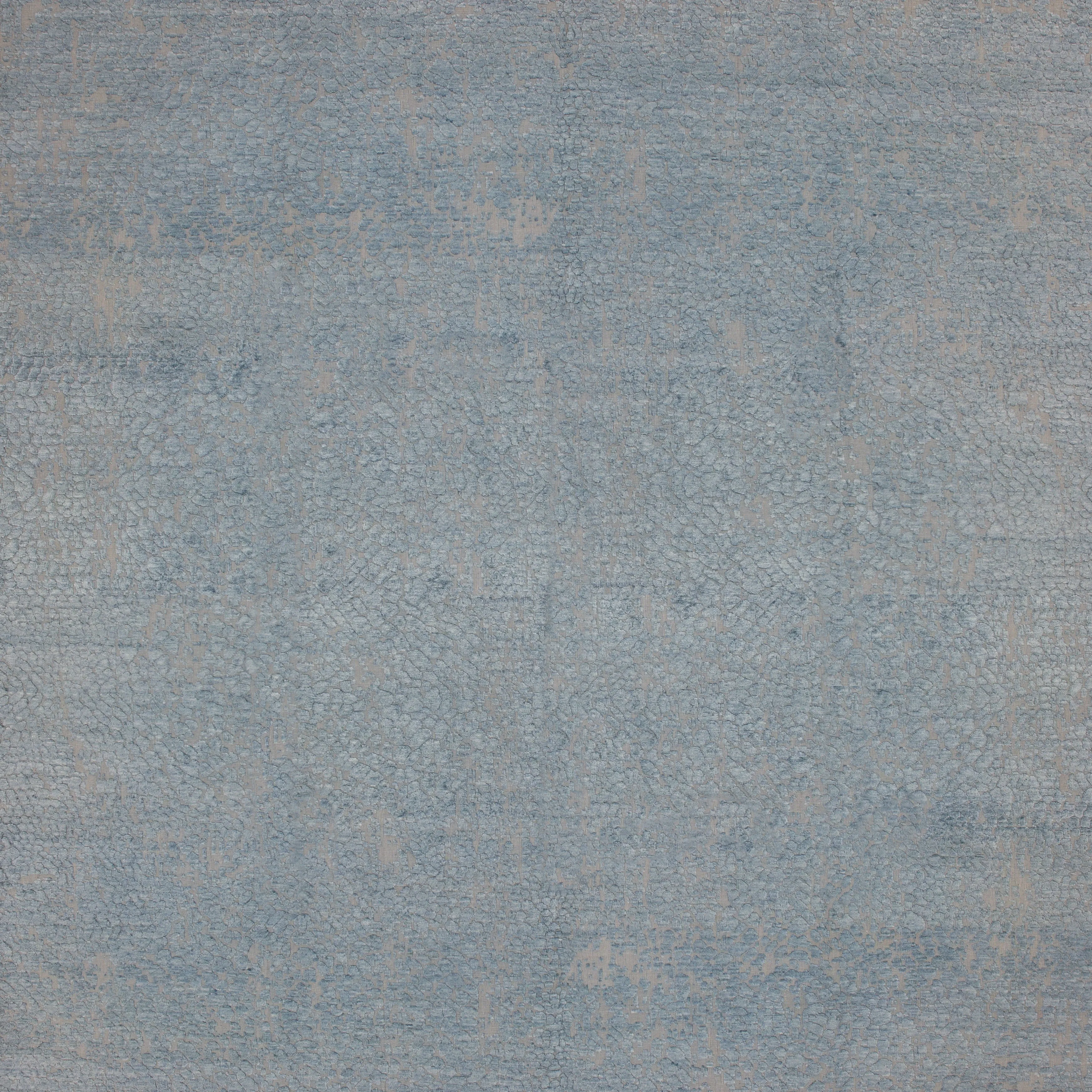 Blue Modern Wool Rug - 9'1" x 11'10"