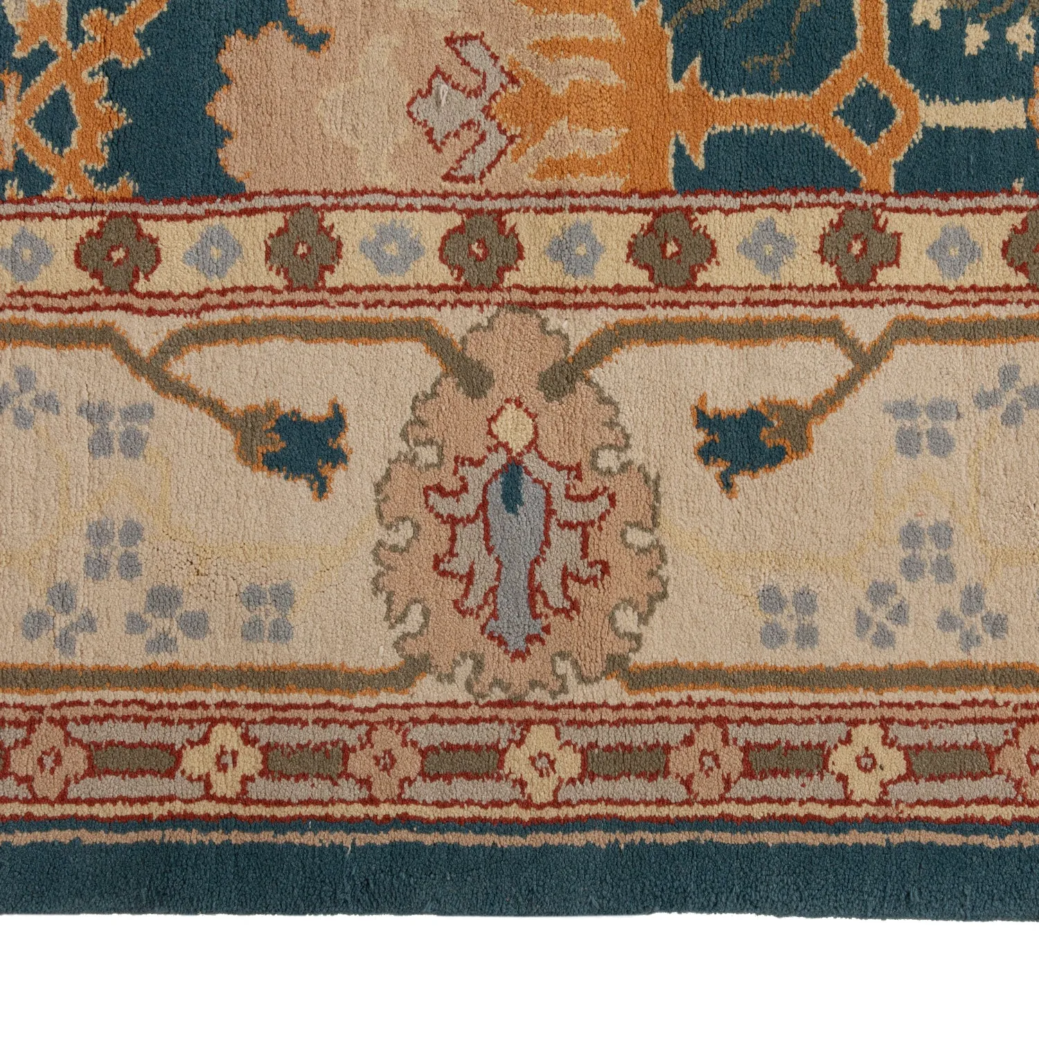 Blue Traditional Wool Rug - 9' x 12'7"
