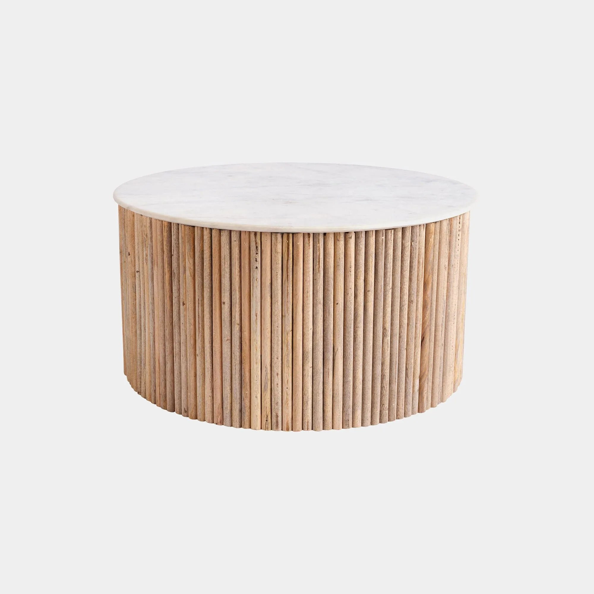 Bombay - Round Coffee Table with Marble Top