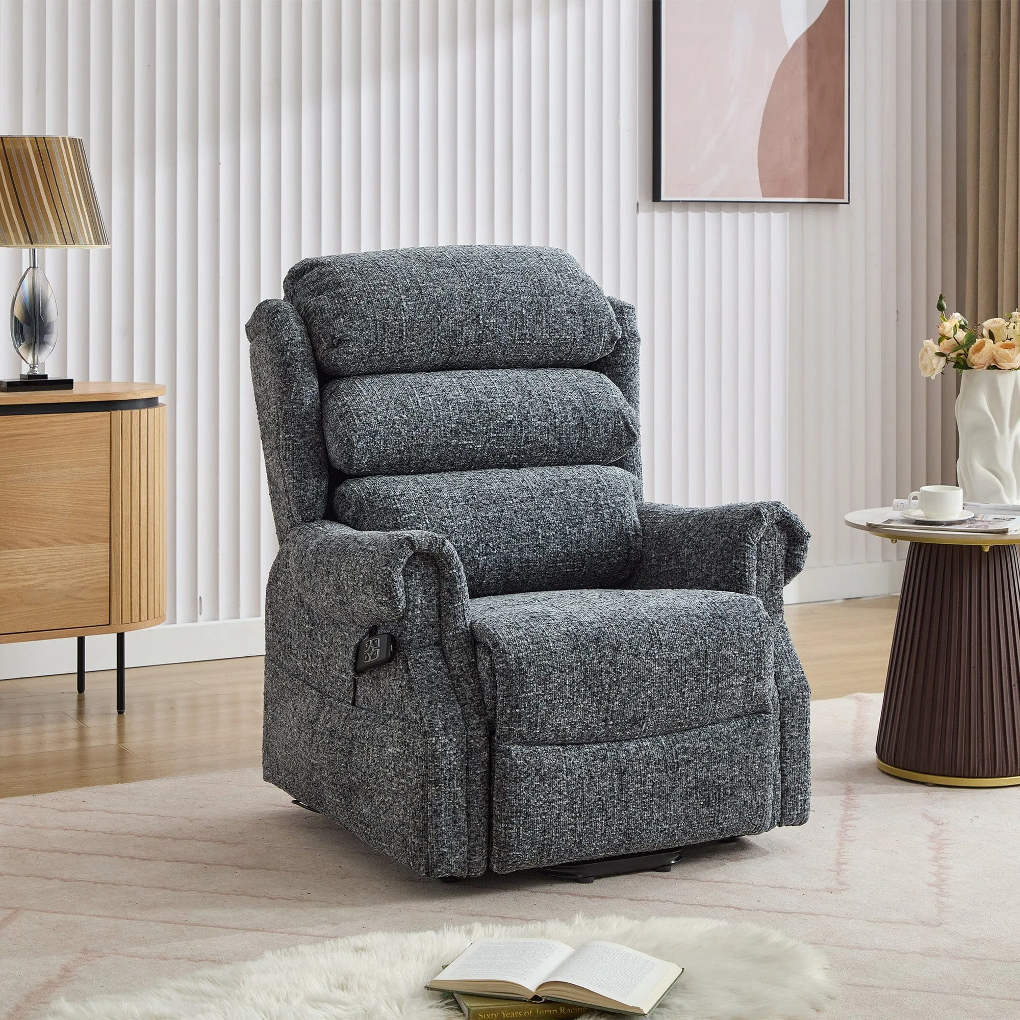Bude - Dual Motor Rise & Recliner Chair In Fabric