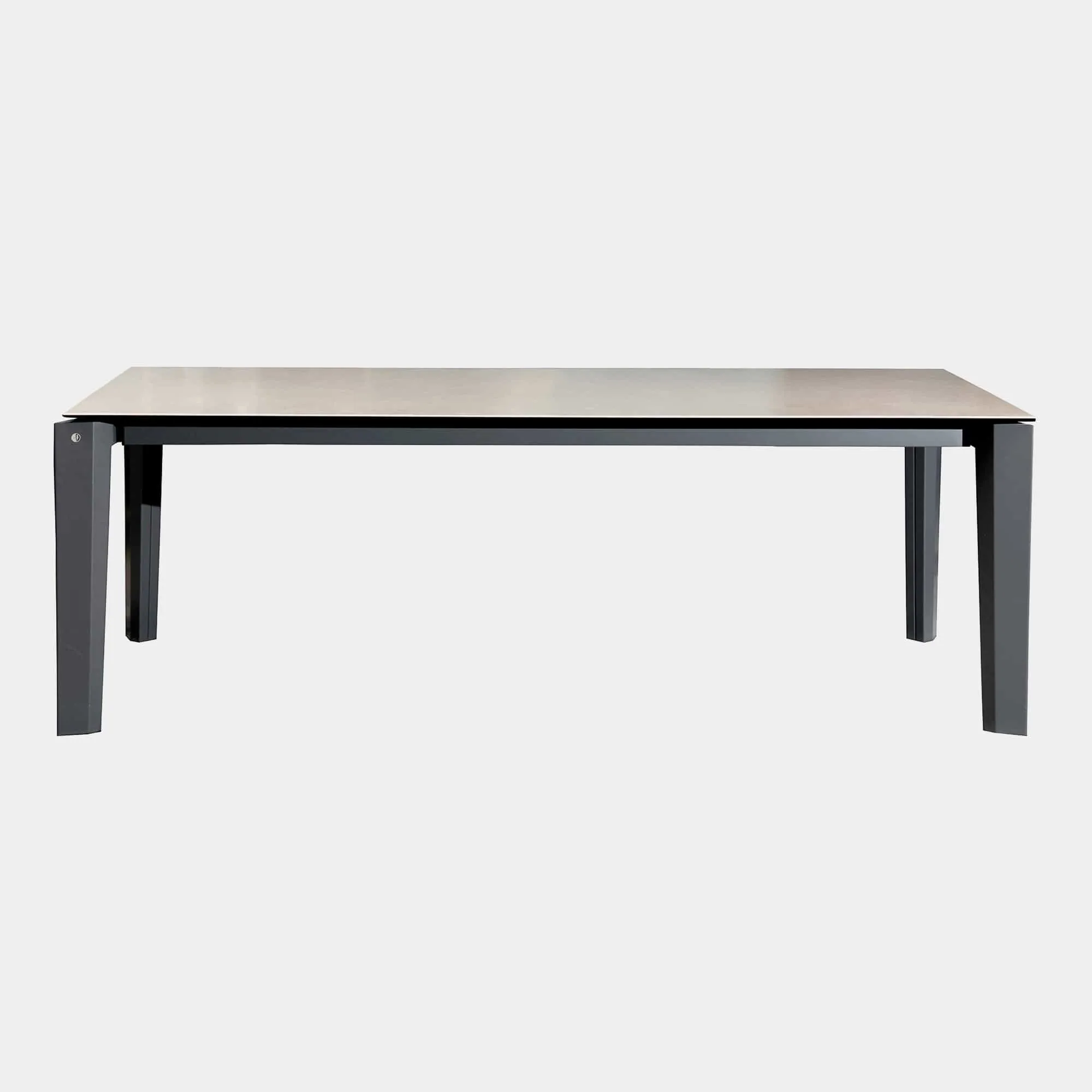 Calligaris Delta - Extending Dining Table In P5C Ceramic Salt White