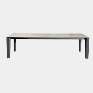 Calligaris Delta - Extending Dining Table In P5C Ceramic Salt White