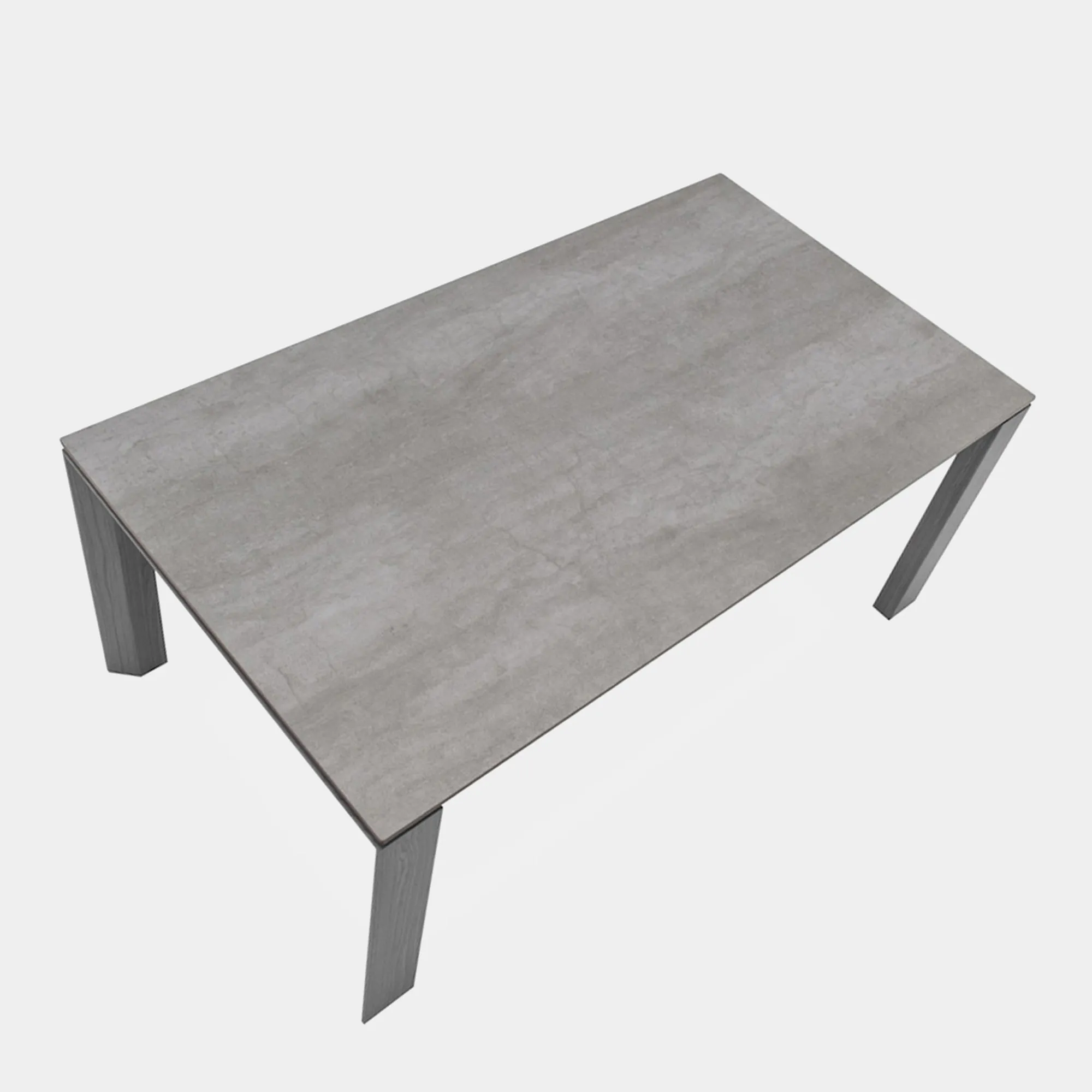 Calligaris Omnia - 160cm Extending Dining Table In P1C Cement Grey Ceramic