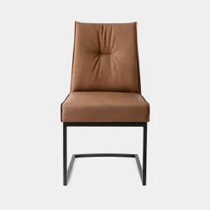 Calligaris Romy - Dining Chair In S0B Tobacco & P15 Matte Black Frame