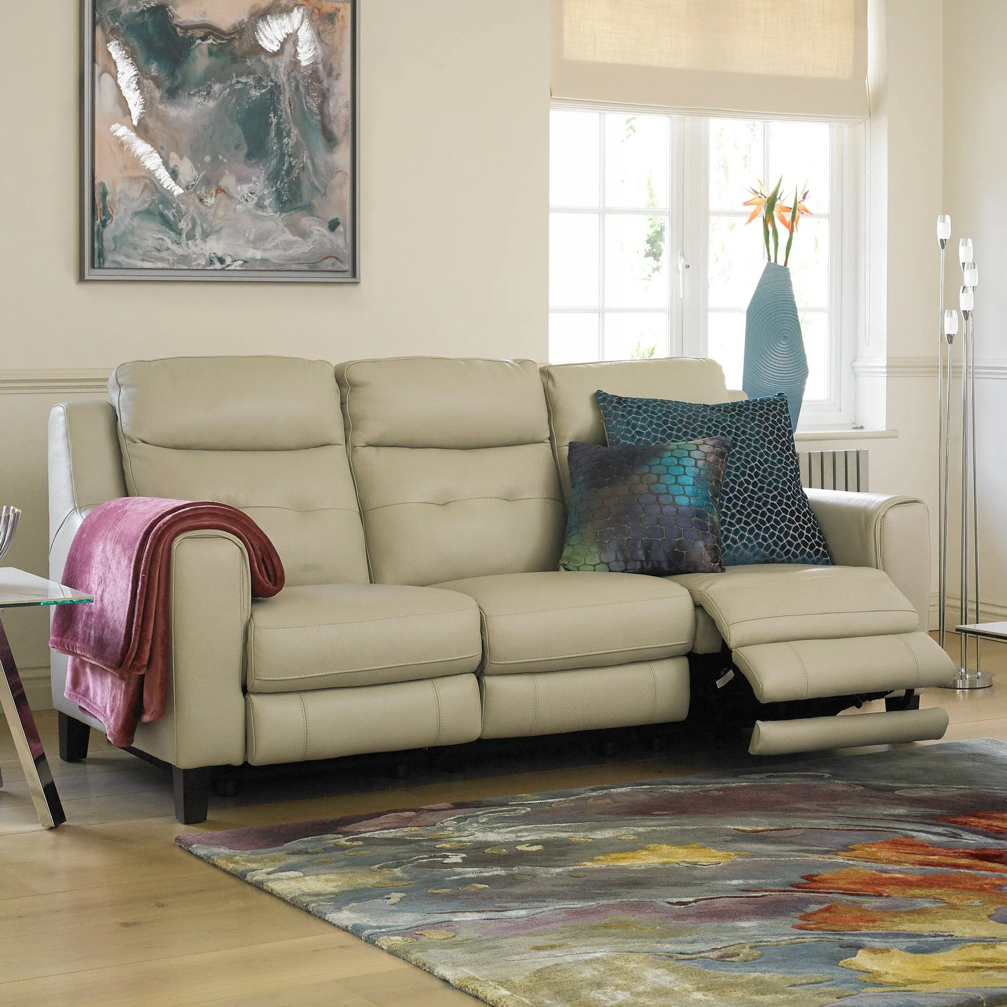 Caserta - 3 Seat Power Recliner Sofa In Leather