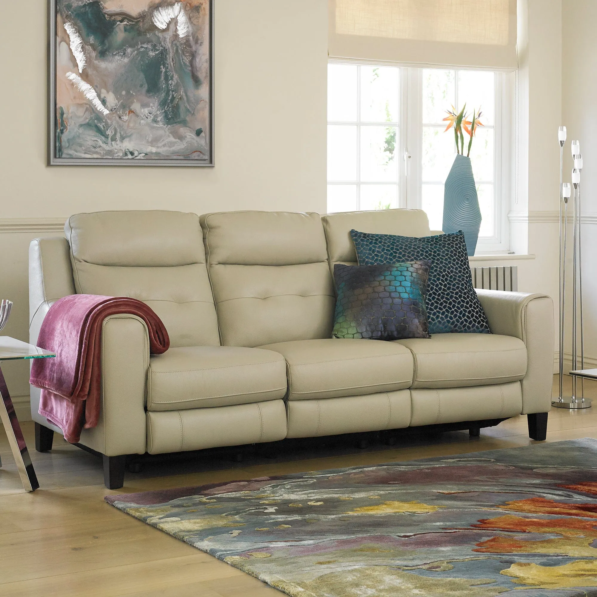 Caserta - 3 Seat Power Recliner Sofa In Leather