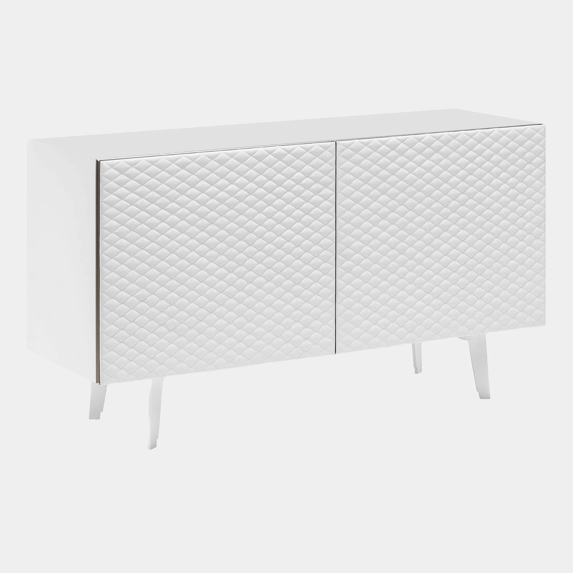 Cattelan Italia Absolut - 2 Door Sideboard In GF69 Graphite Structure & Soft Leather Doors