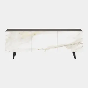 Cattelan Italia Metropol - 3 Door Sideboard In GF71 White