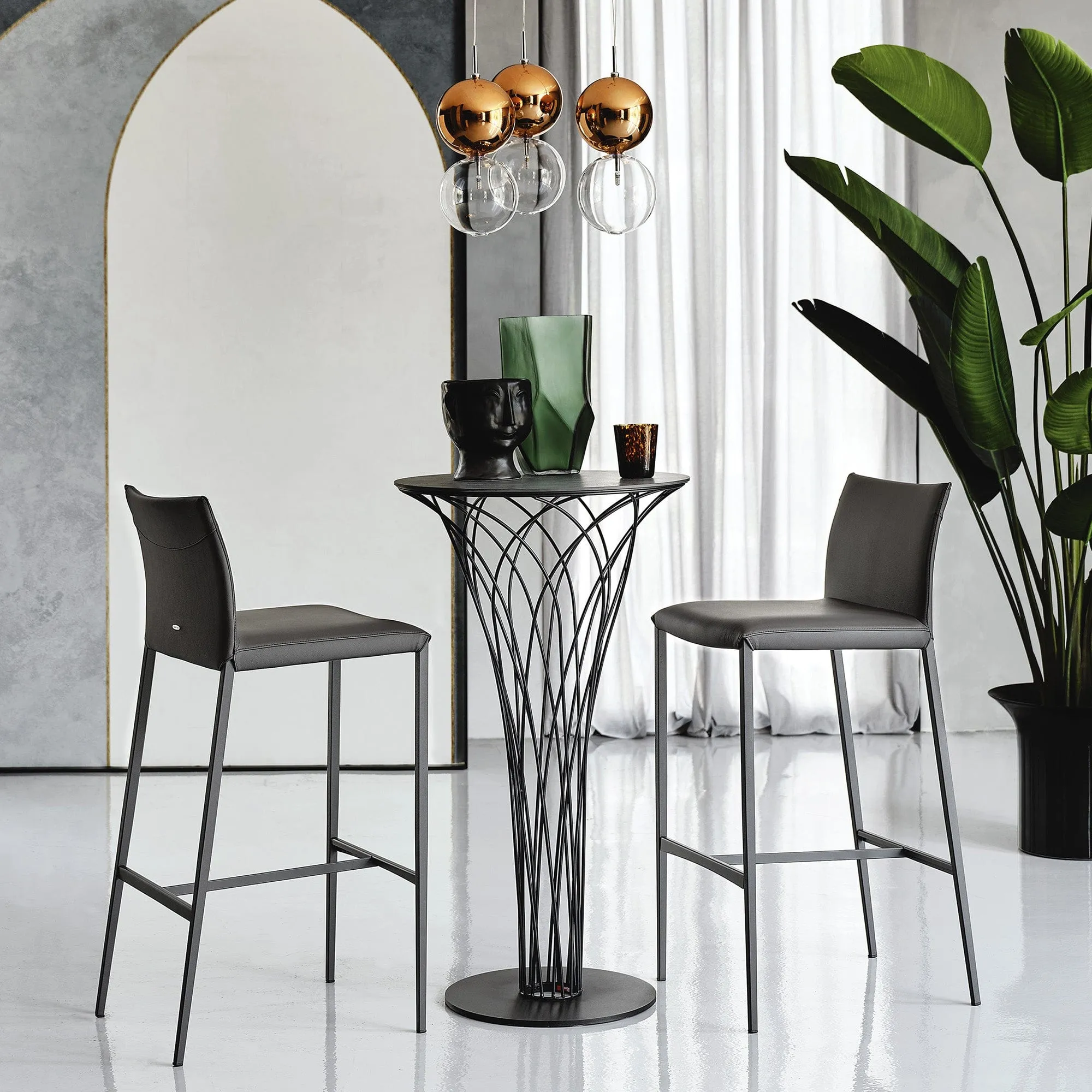 Cattelan Italia Nido - 59cm Round Bar Table In Keramik