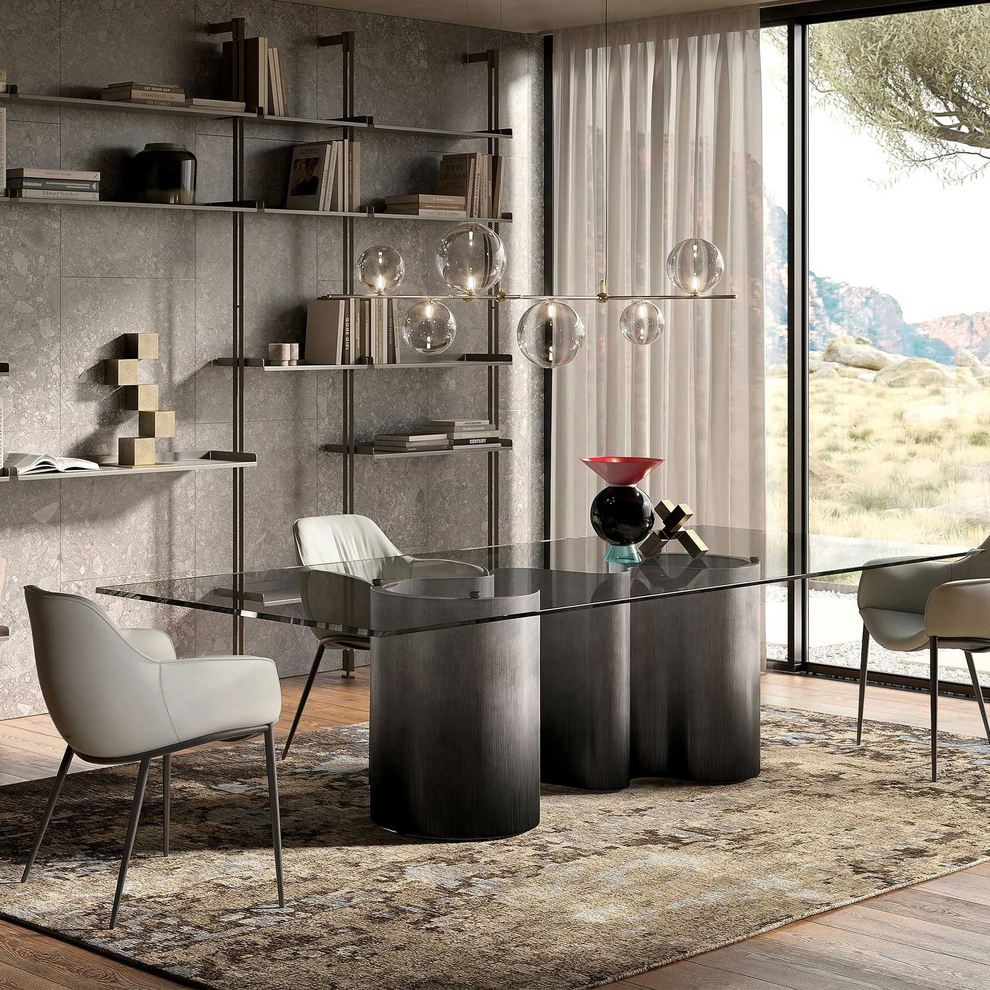 Cattelan Italia Papel - Dining Table With Glass Top
