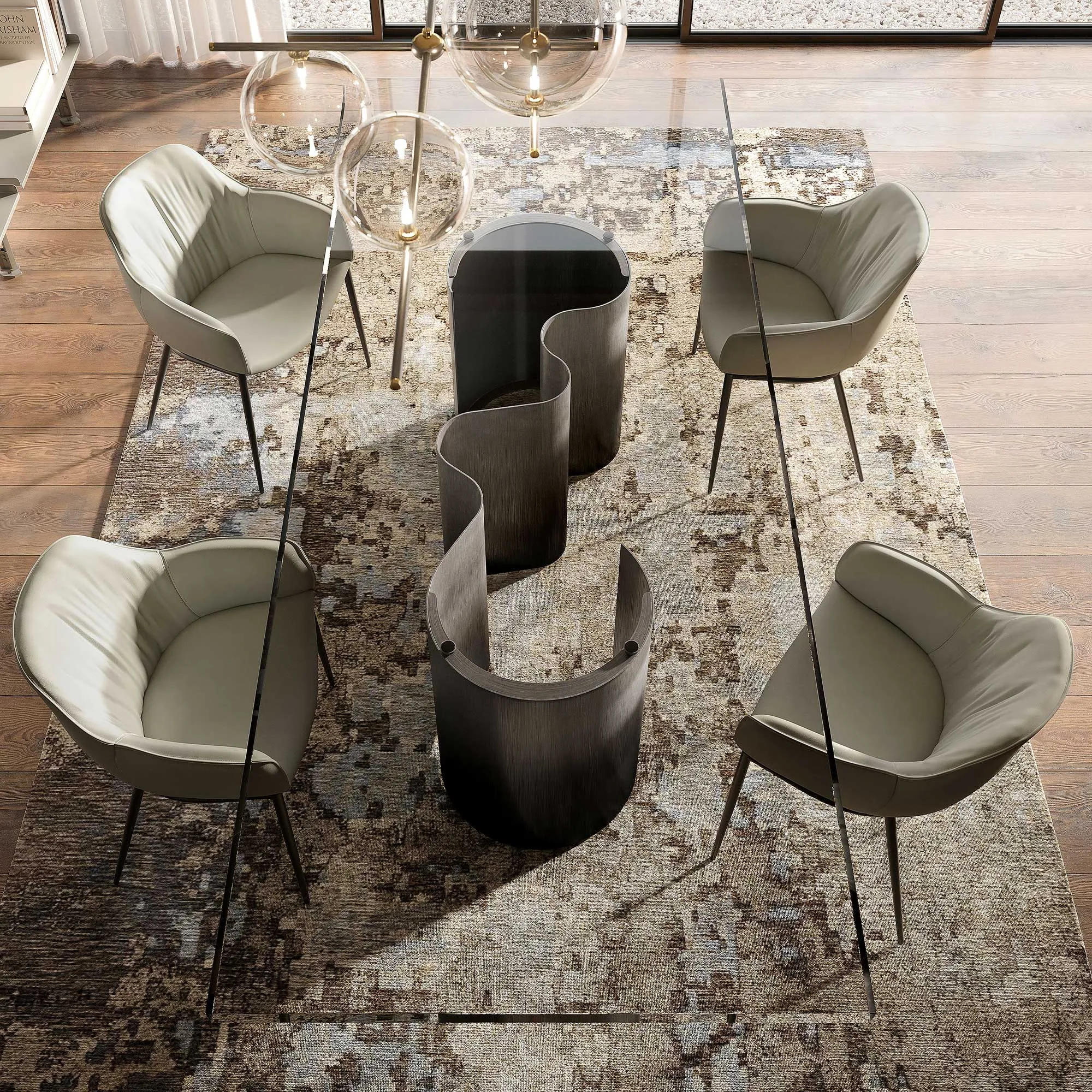 Cattelan Italia Papel - Dining Table With Glass Top