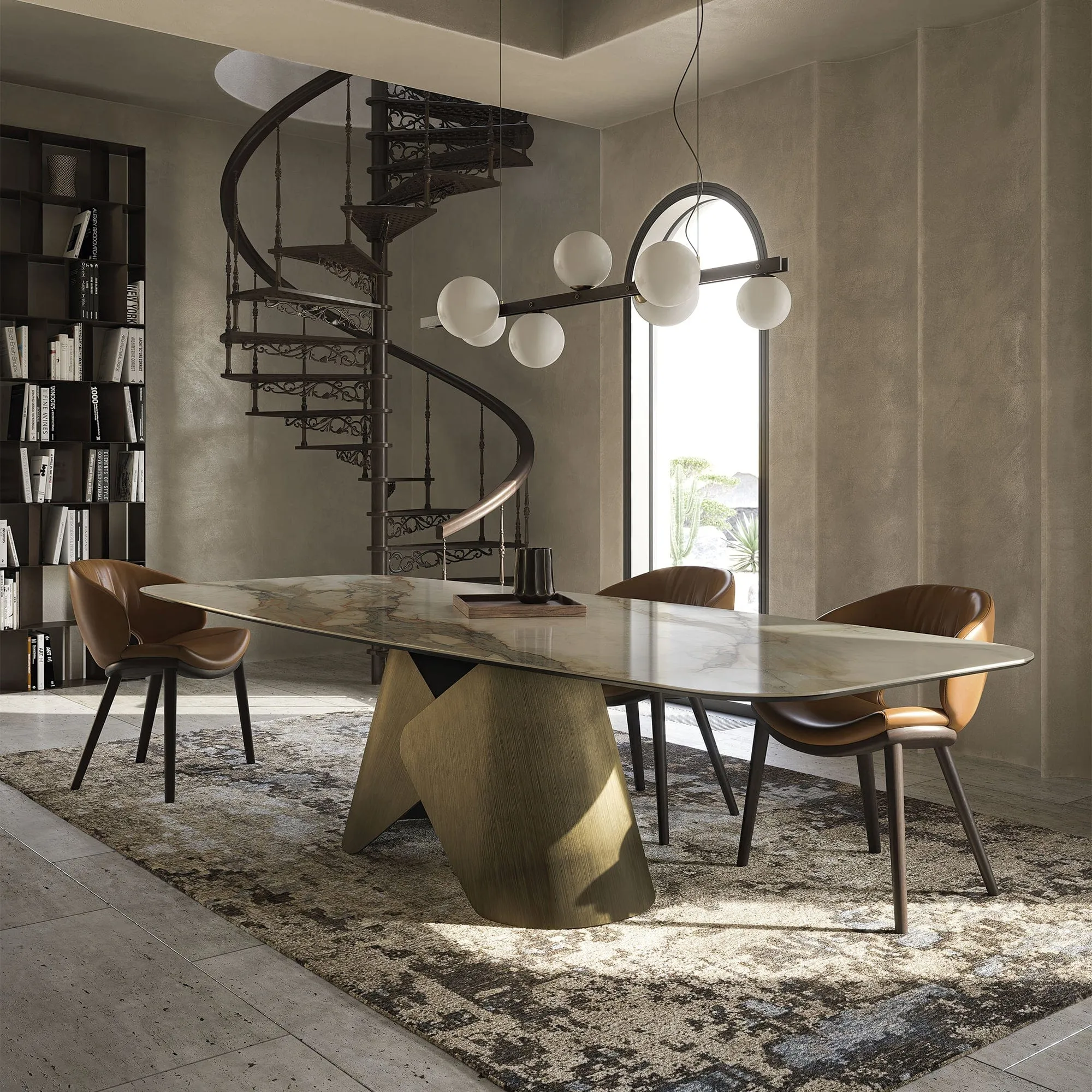 Cattelan Italia Scott - Shaped Dining Table In Keramik