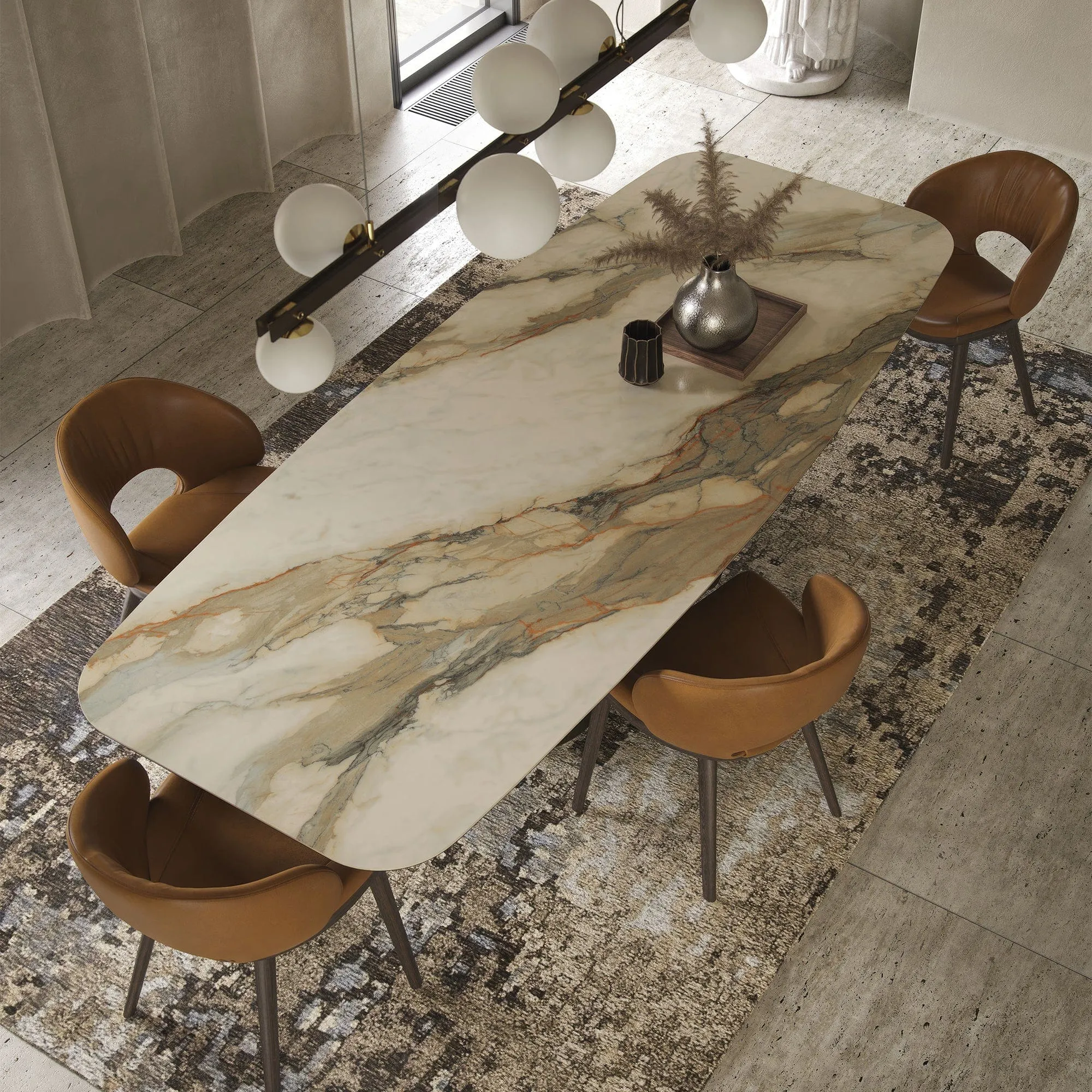 Cattelan Italia Scott - Shaped Dining Table In Keramik
