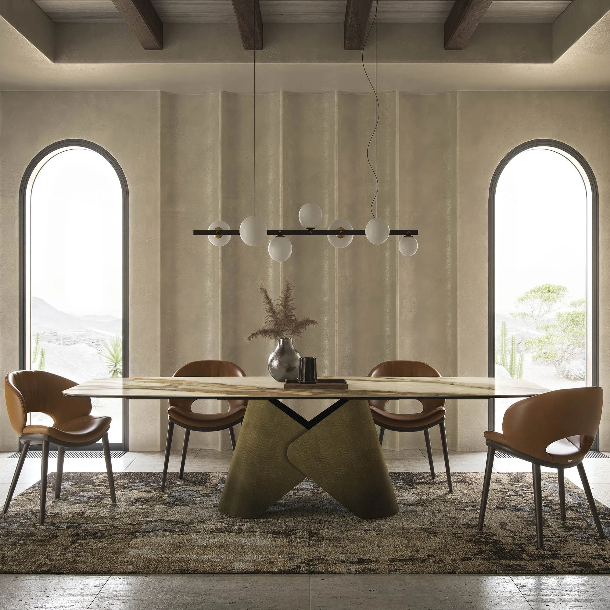 Cattelan Italia Scott - Shaped Dining Table In Keramik