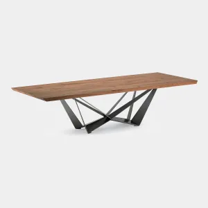 Cattelan Italia Skorpio - Dining Table In Wood Canaletto Walnut